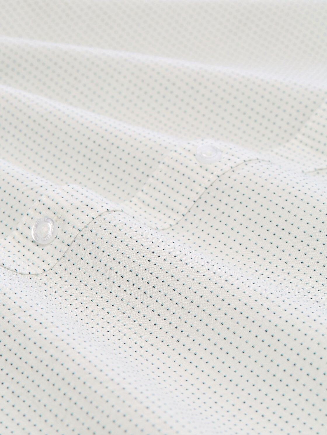 Regular Fit Kurzarmhemd aus Baumwolle - gardenia white dot structure - Material-Ansicht