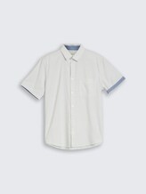 Regular Fit Kurzarmhemd aus Baumwolle - gardenia white dot structure - Vorder-Produkt-Ansicht