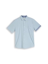 Ausgewählt, Regular Fit Kurzarmhemd aus Baumwolle von Tom Tailor, blau