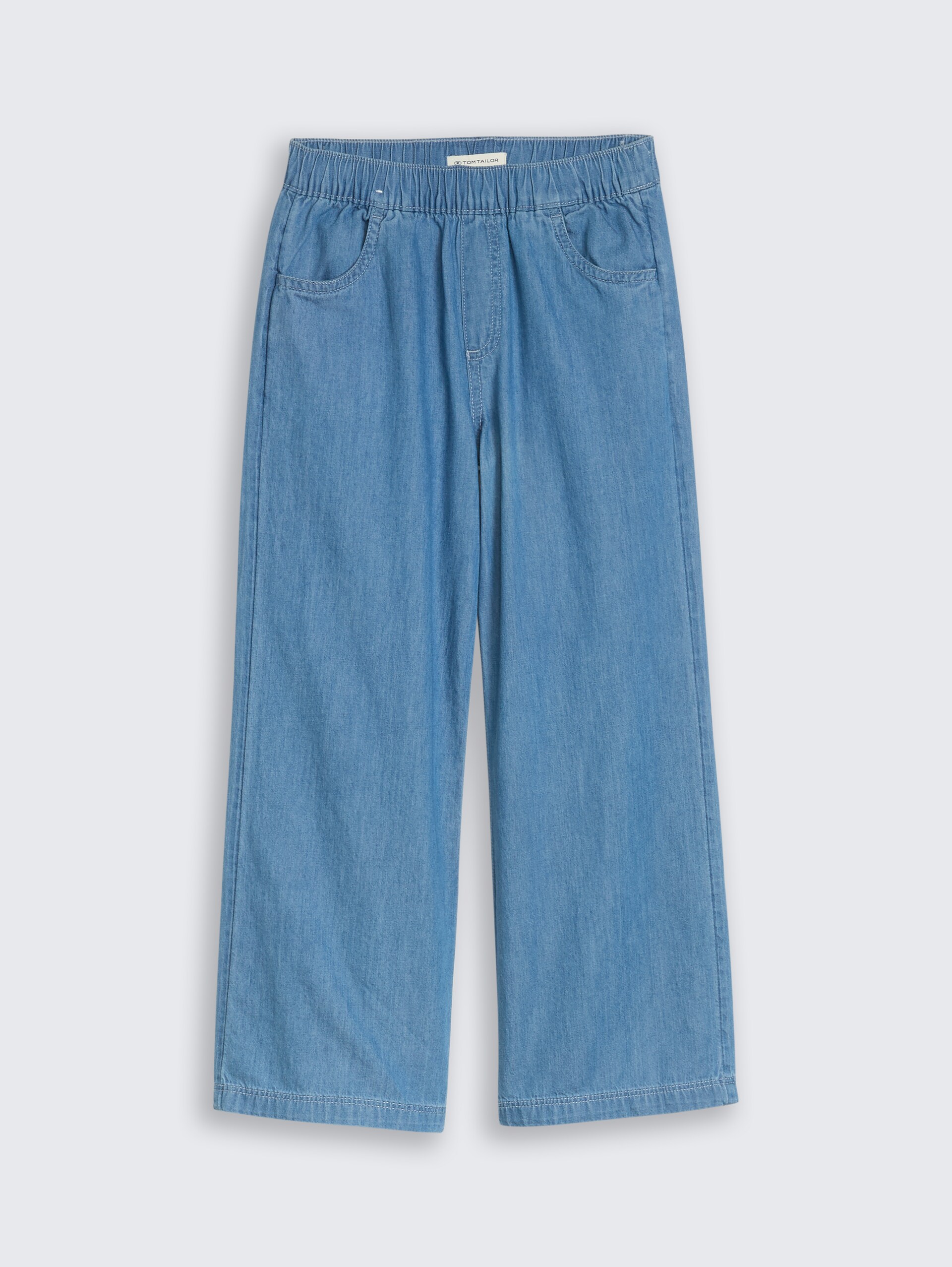 Wide Leg Jeans - mid stone bright blue denim - Vorder-Produkt-Ansicht