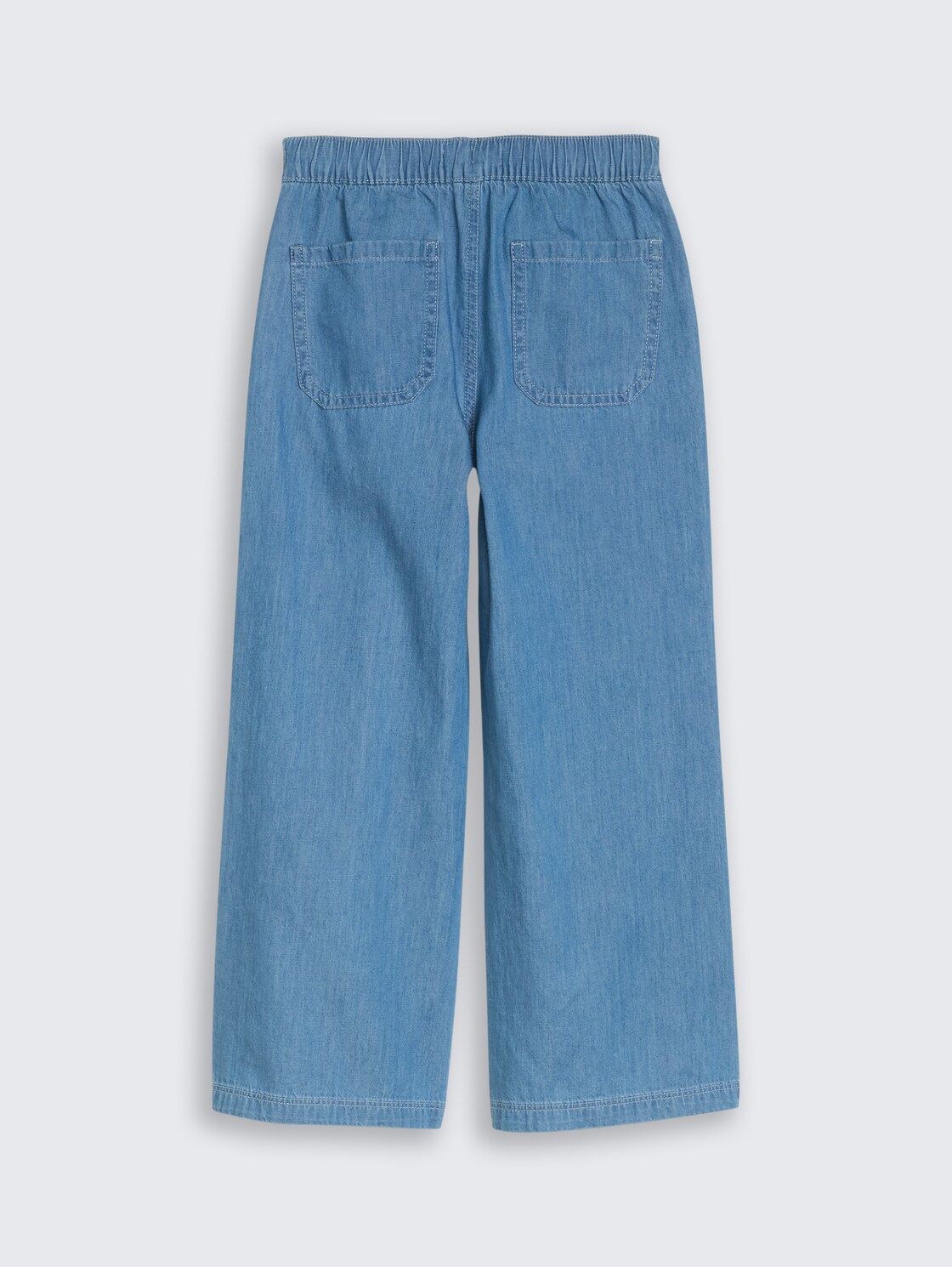 Wide Leg Jeans - mid stone bright blue denim