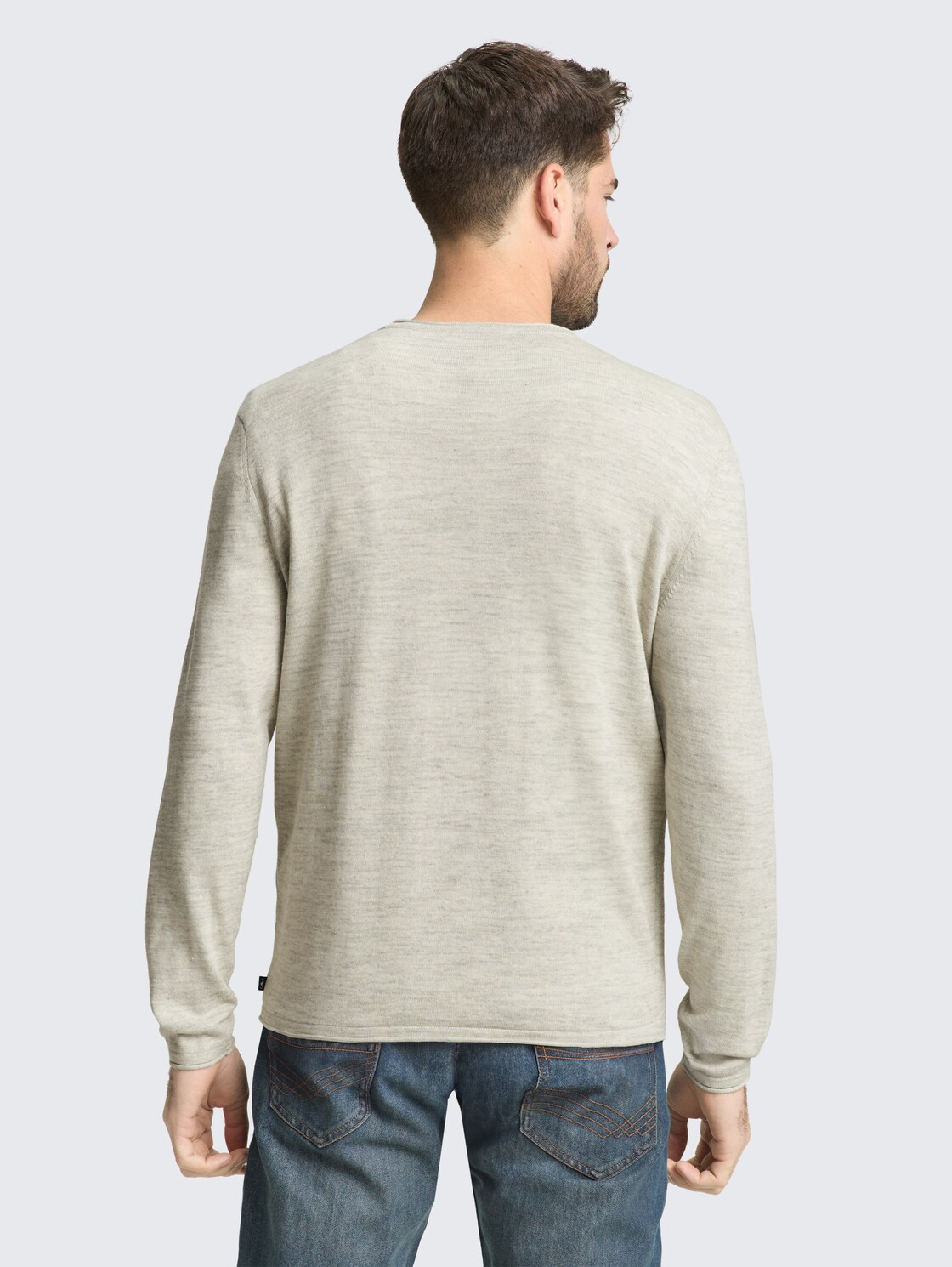 Strickpullover in Melange-Optik - olive multicolor space dye