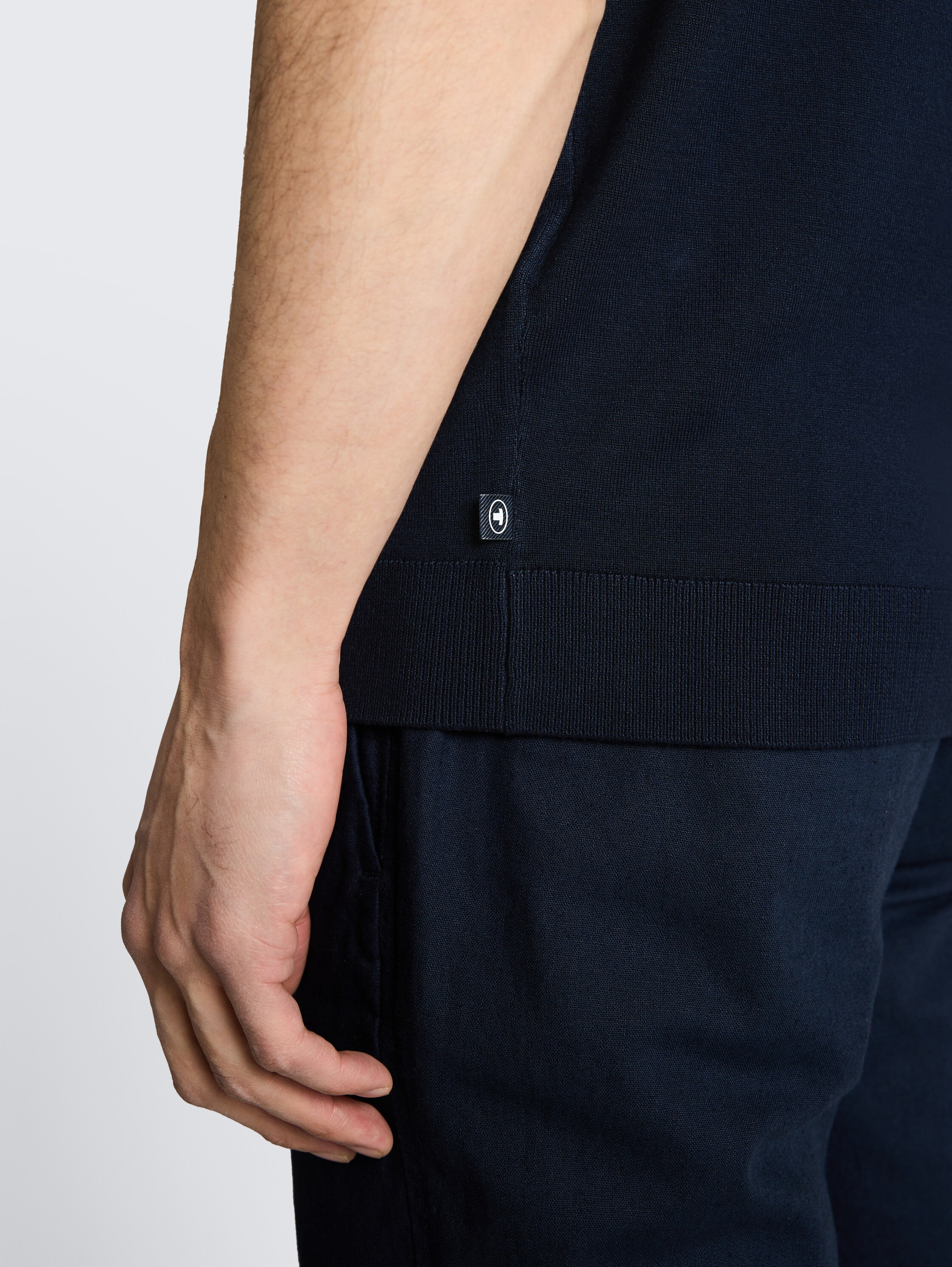 Gebreide trui met polokraag - sky_captain_blue_1 - 