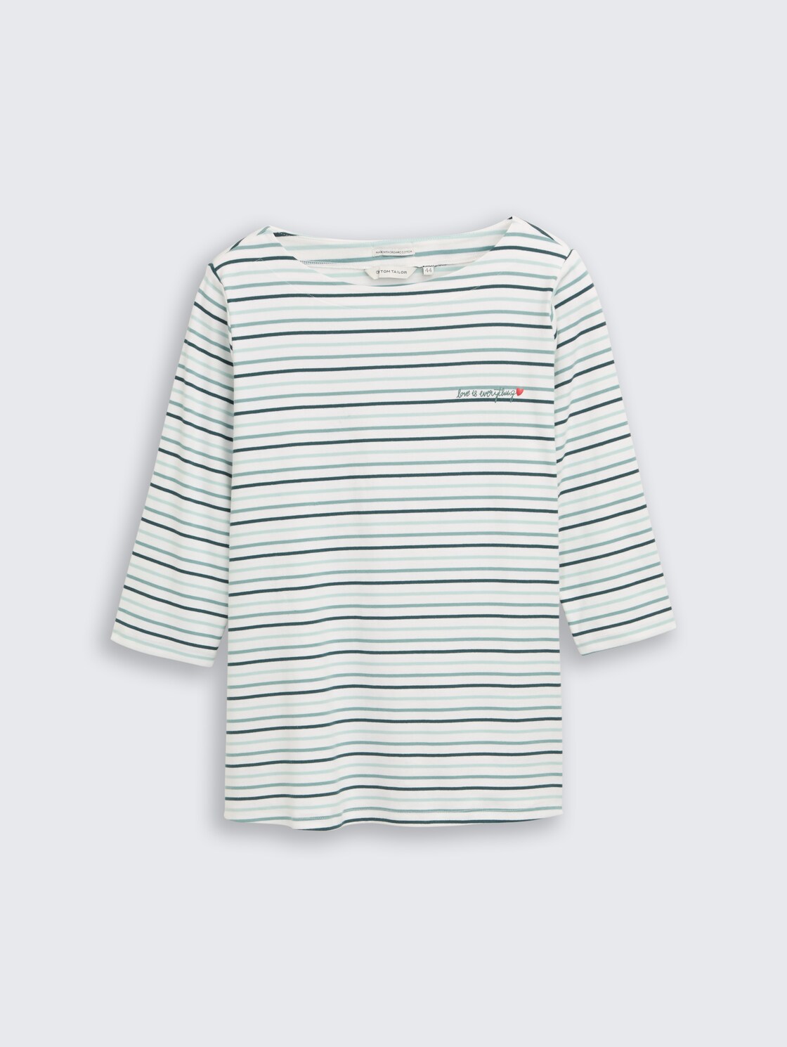 Plus Size - Langarmshirt mit Streifenmuster - blue haze multicolor stripe - Vorder-Produkt-Ansicht