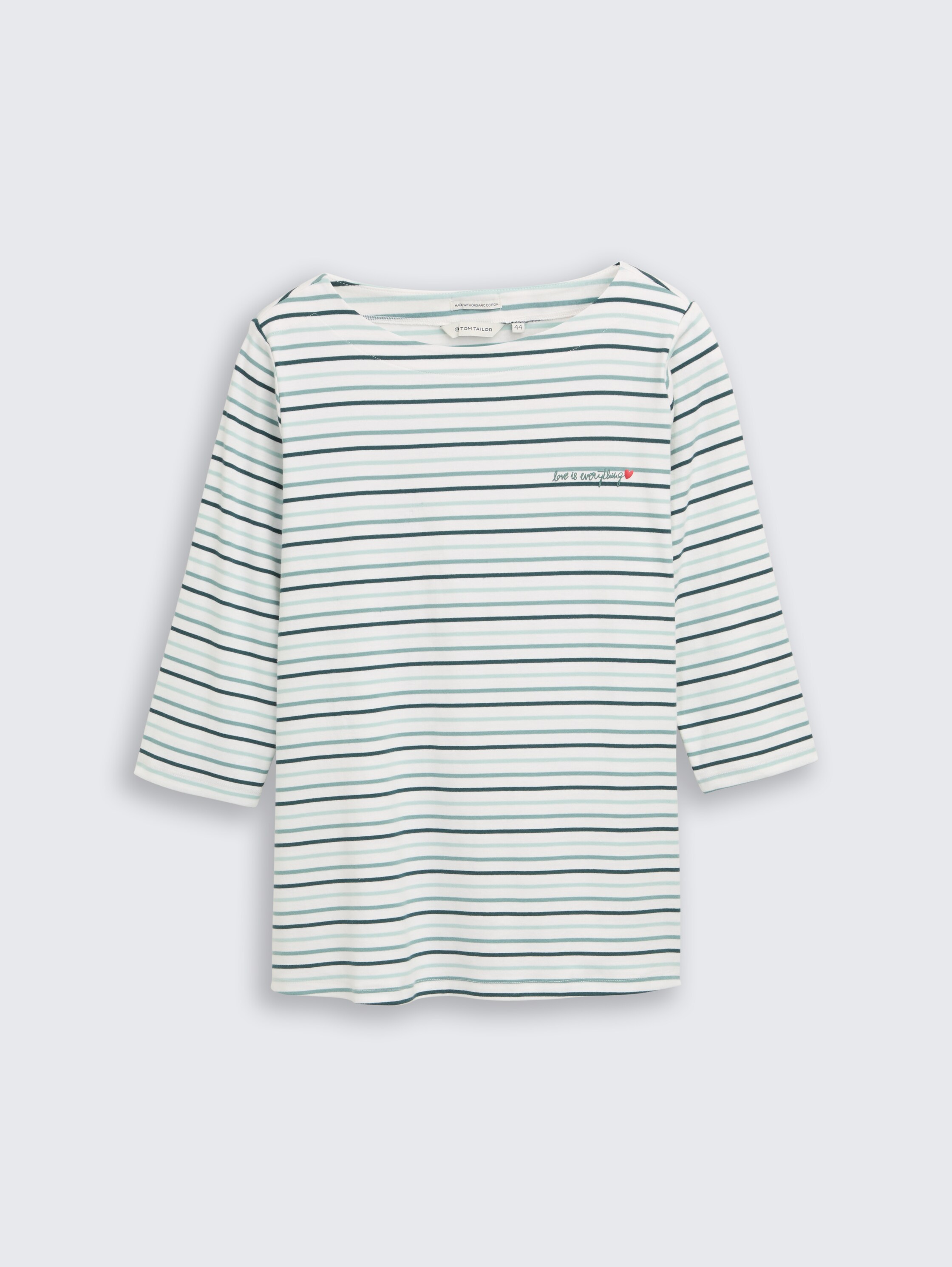 Plus Size - Langarmshirt mit Streifenmuster - blue haze multicolor stripe - Vorder-Produkt-Ansicht