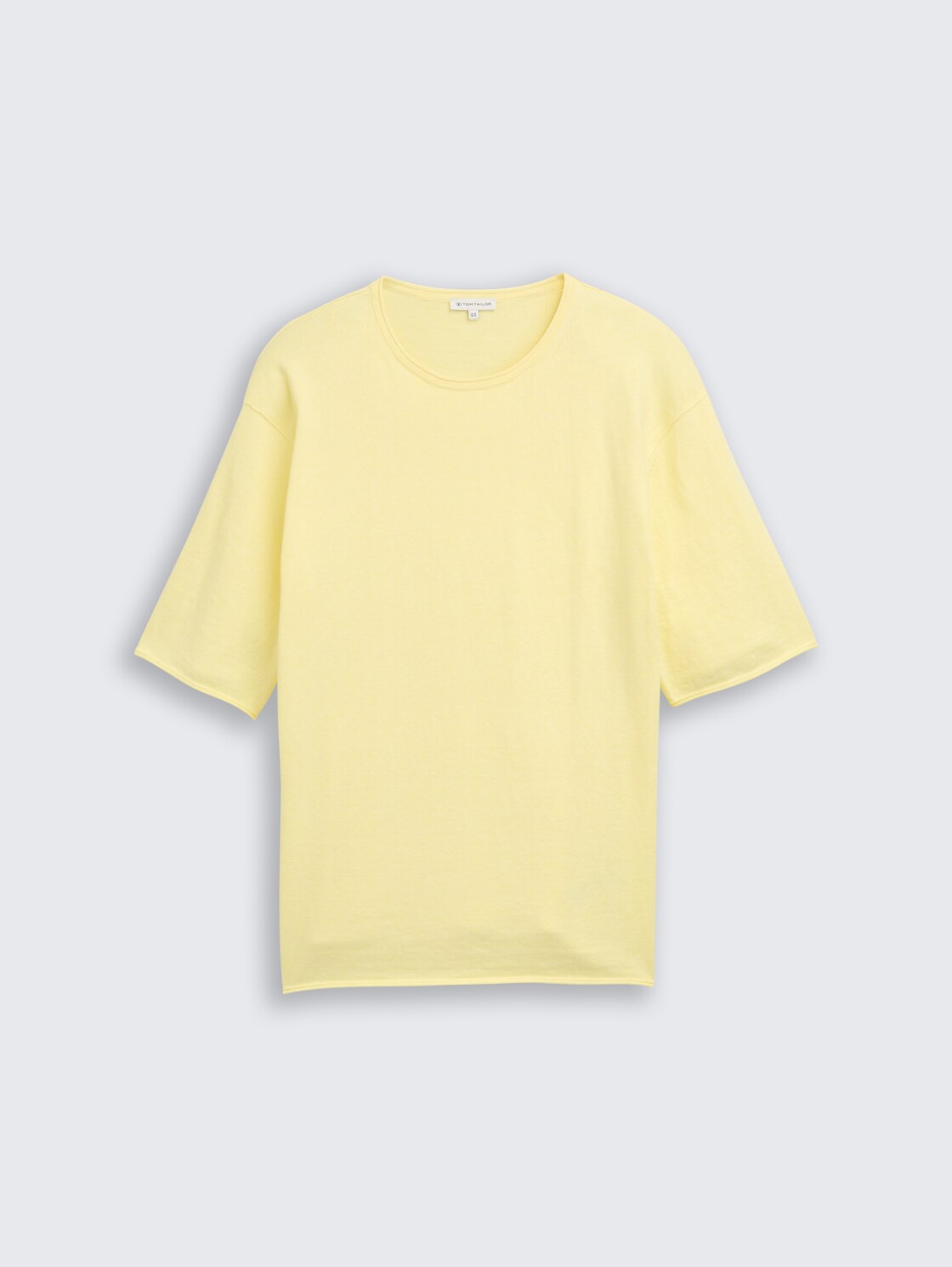 Plus Size - Loose Fit Strickpullover mit Kaschmir-Anteil - soft lemon melange