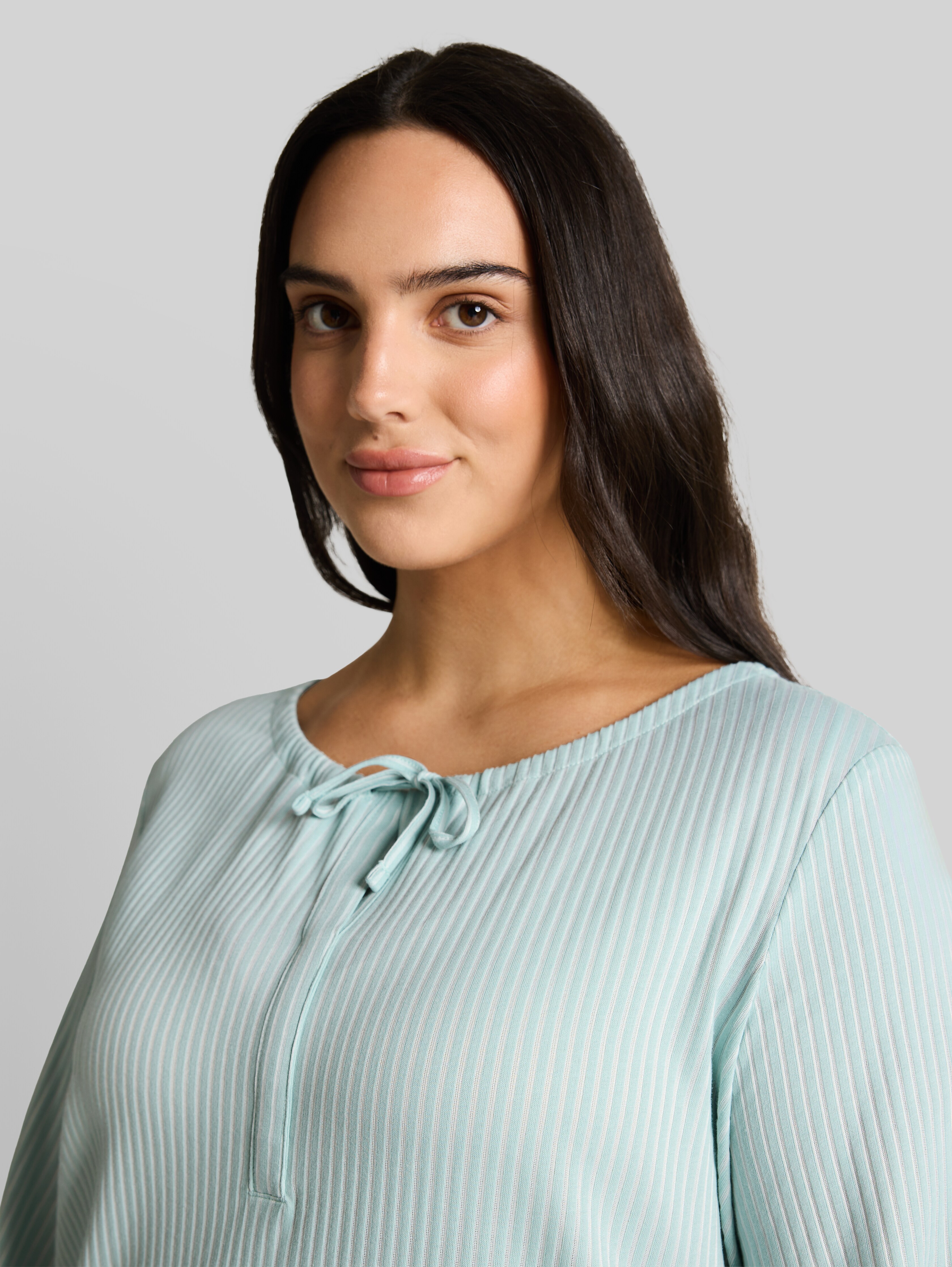 Plus Size - Striped blouse in green by Tom Tailor