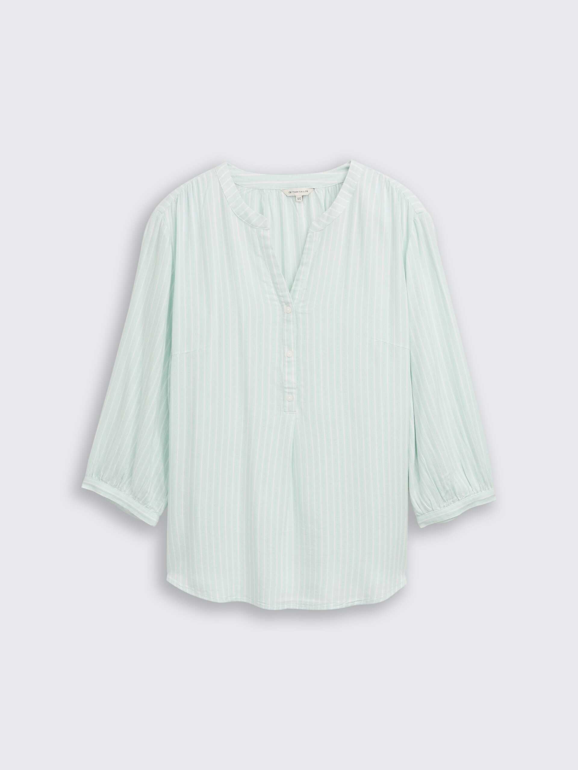Plus Size - Bluse mit Streifenmuster - blue haze white stripe - Vorder-Produkt-Ansicht