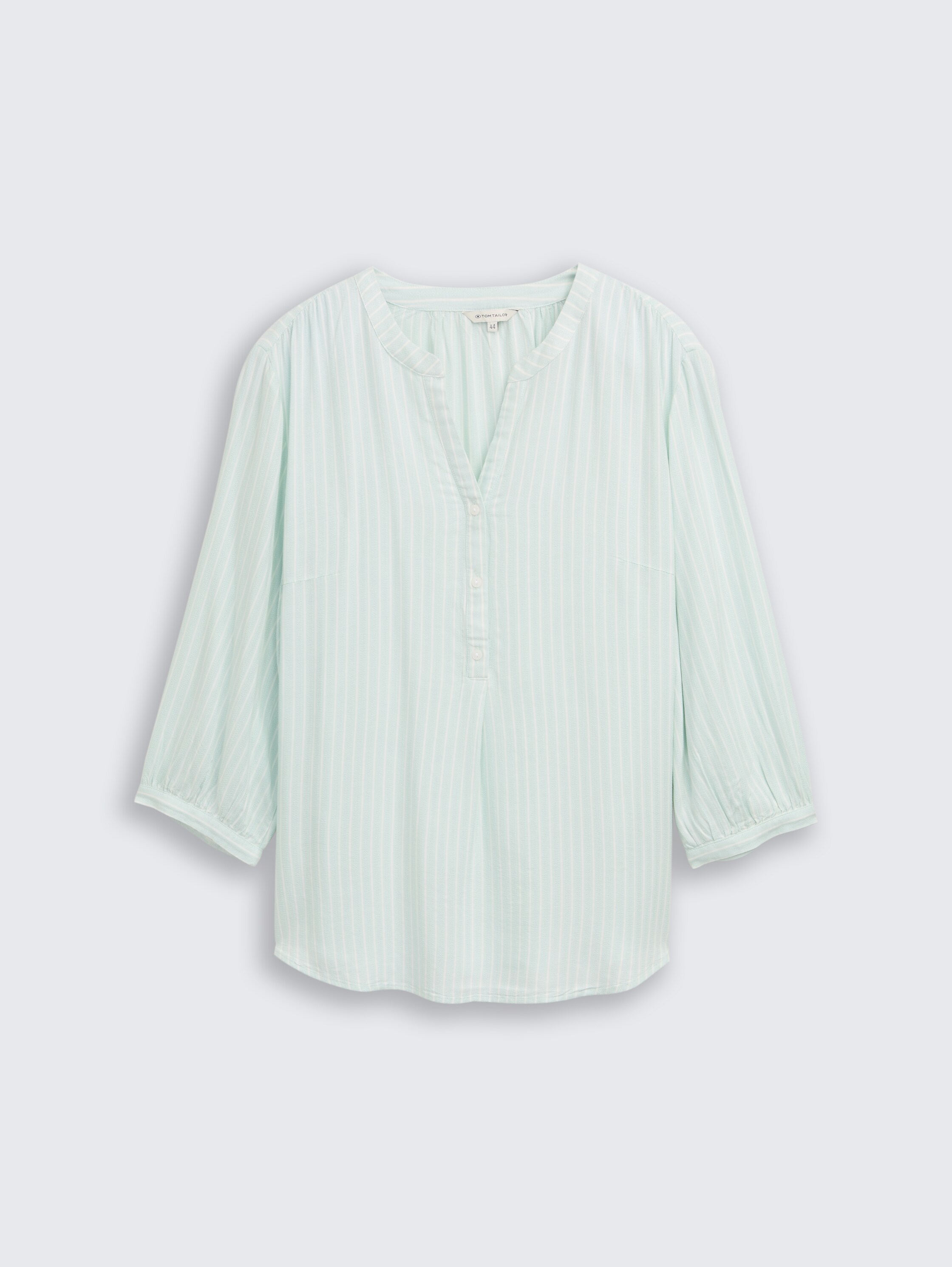 Plus Size - Bluse mit Streifenmuster - blue haze white stripe - Vorder-Produkt-Ansicht