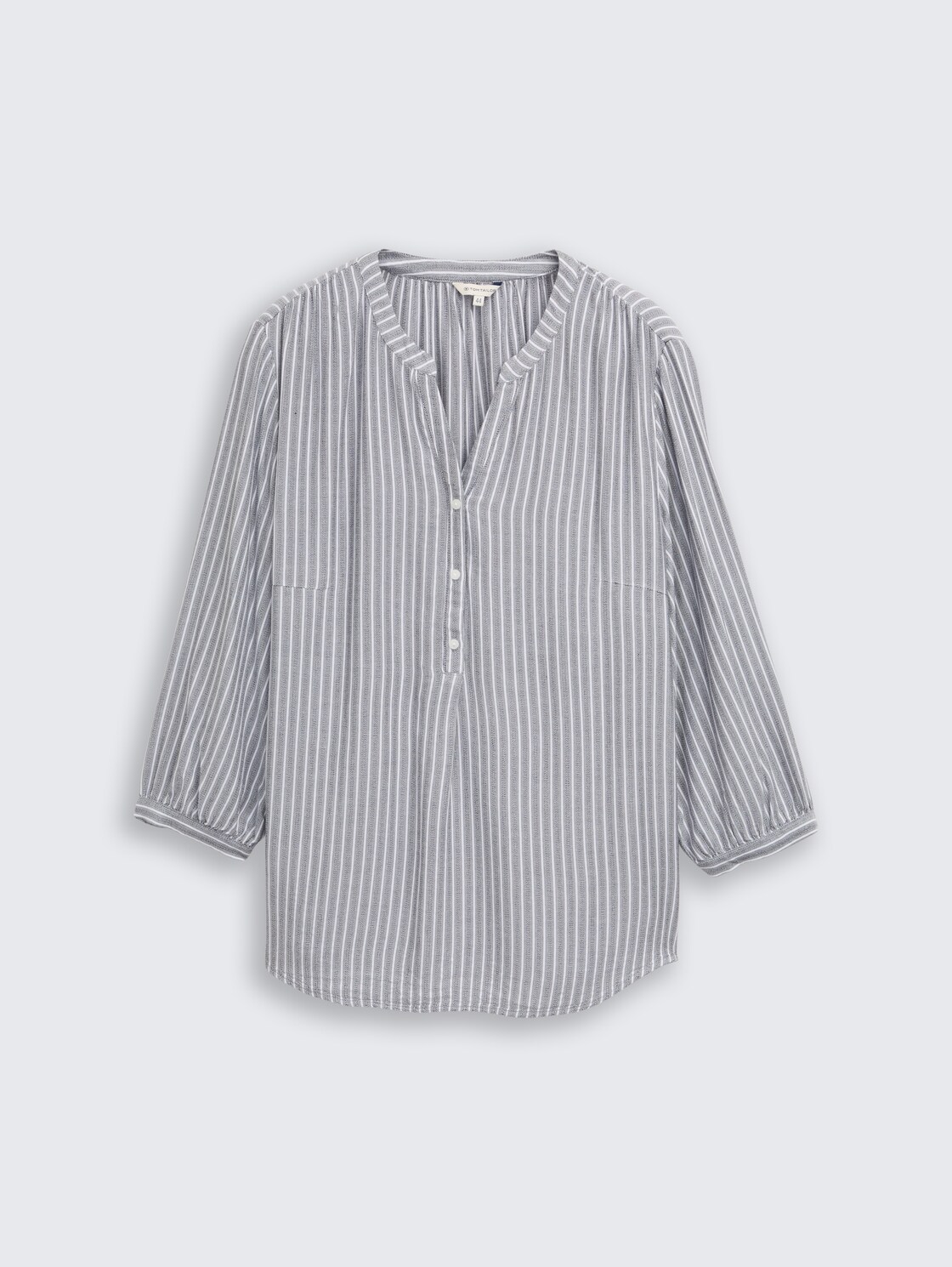 Plus Size - Bluse mit Streifenmuster - navy white stripe - Vorder-Produkt-Ansicht