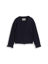 Geselecteerd, Ajour vest met hartvormige knopen door Tom Tailor, blauw