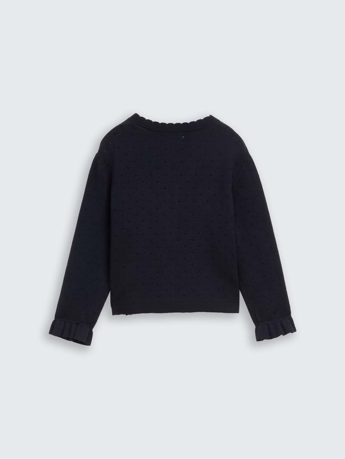 Ajour Cardigan mit Herzknöpfen - sky captain blue