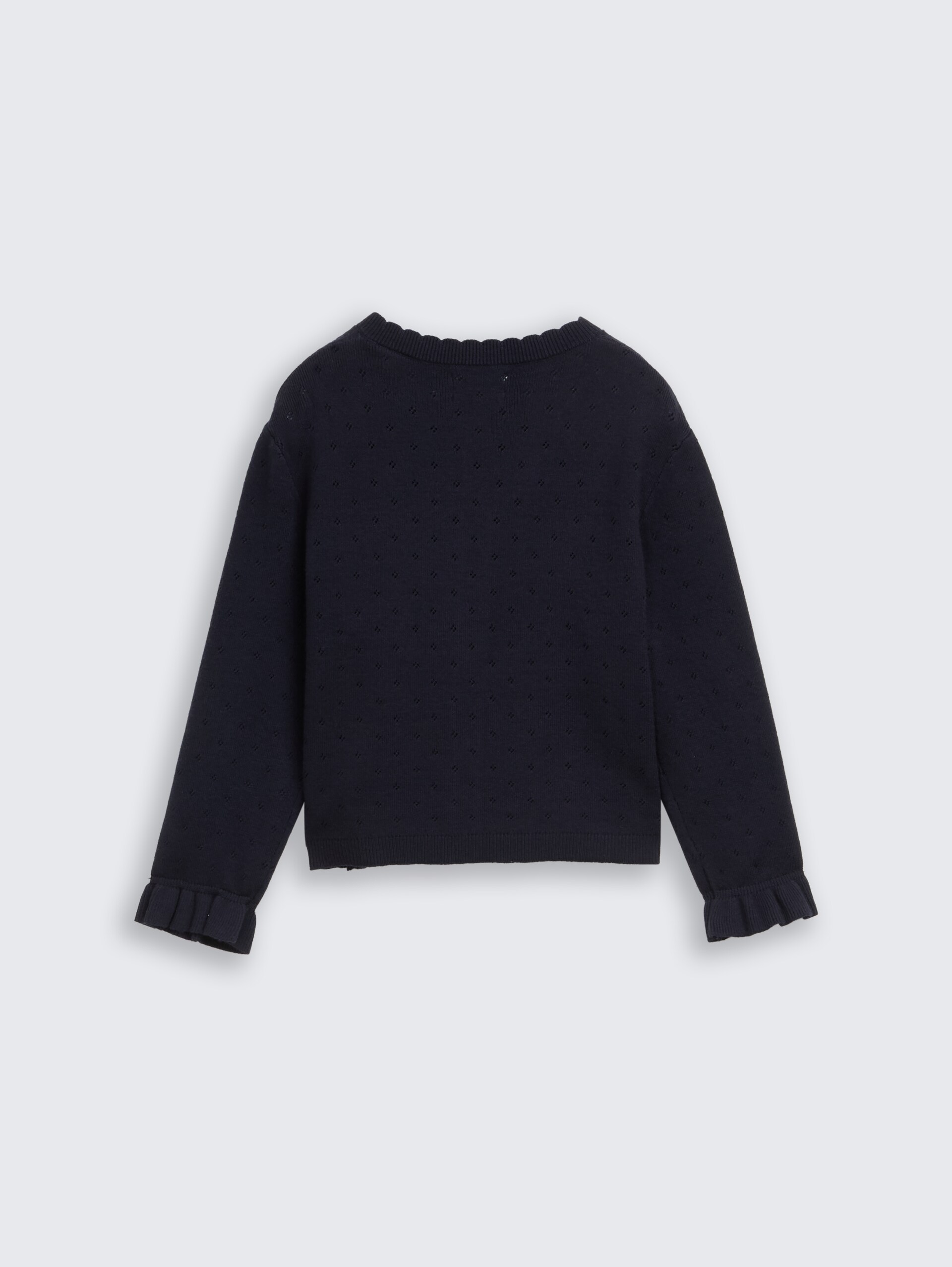 Ajour Cardigan mit Herzknöpfen - sky captain blue