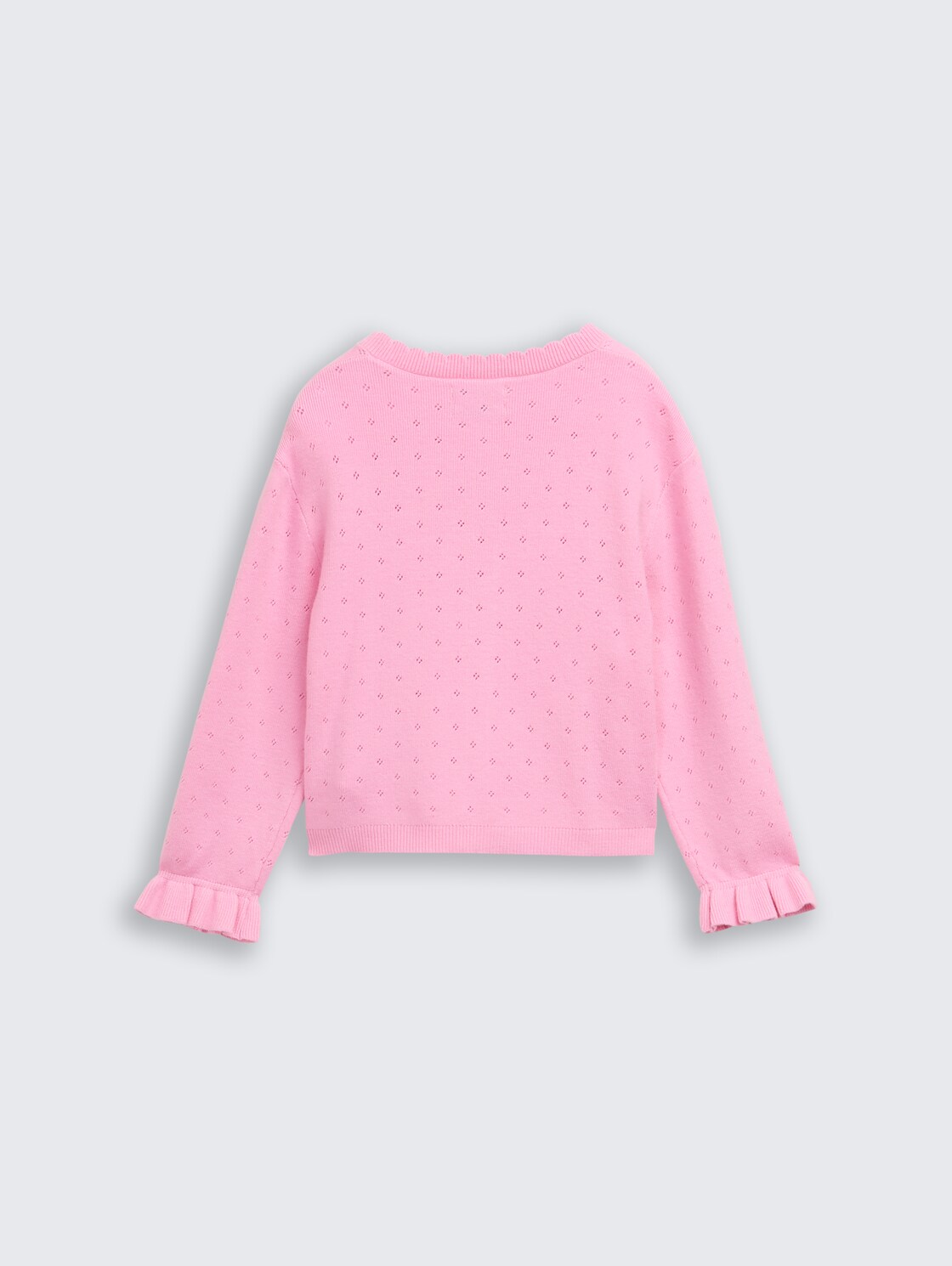 Ajour Cardigan mit Herzknöpfen - lovely pink