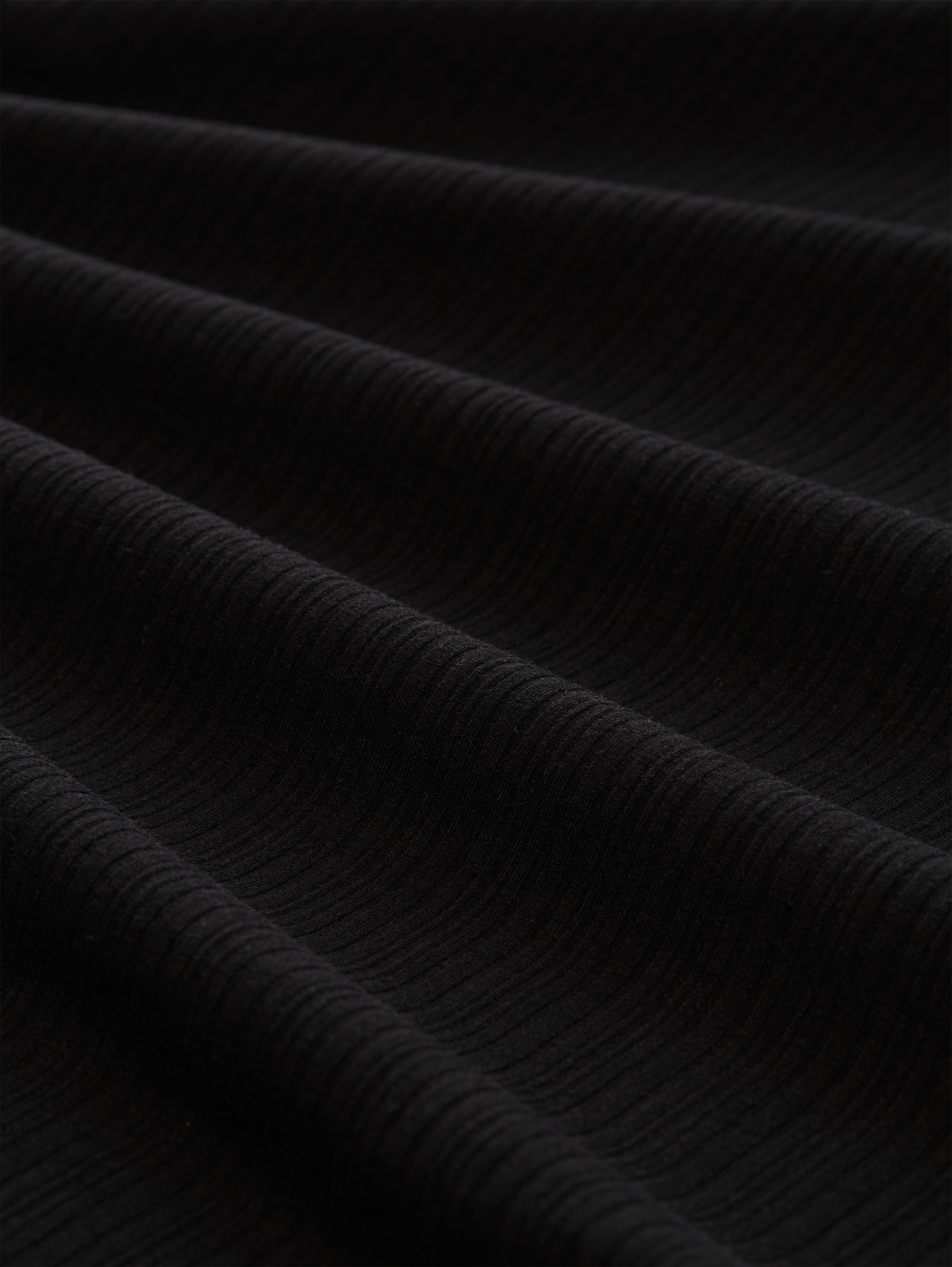 Midi-jurk met losse pasvorm en ribbelstructuur - deep_black_1 - 