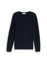 Non sélectionné, Pull en maille de coton par Tom Tailor, bleu