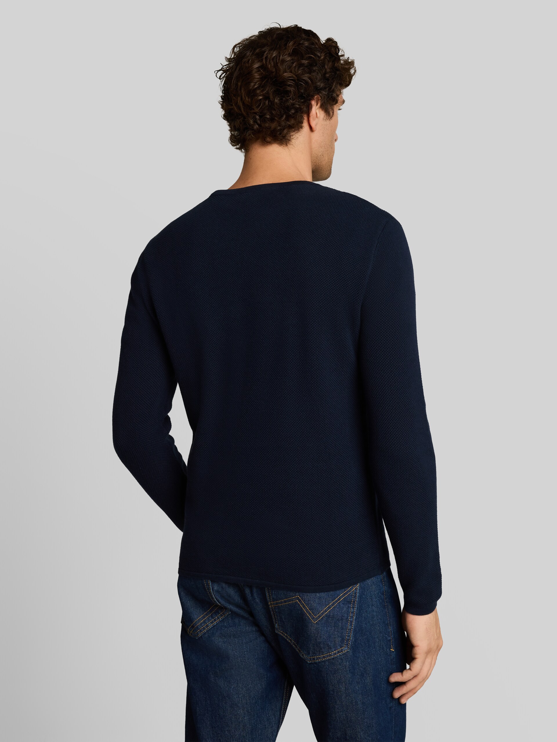 Pull en maille de coton - sky captain blue