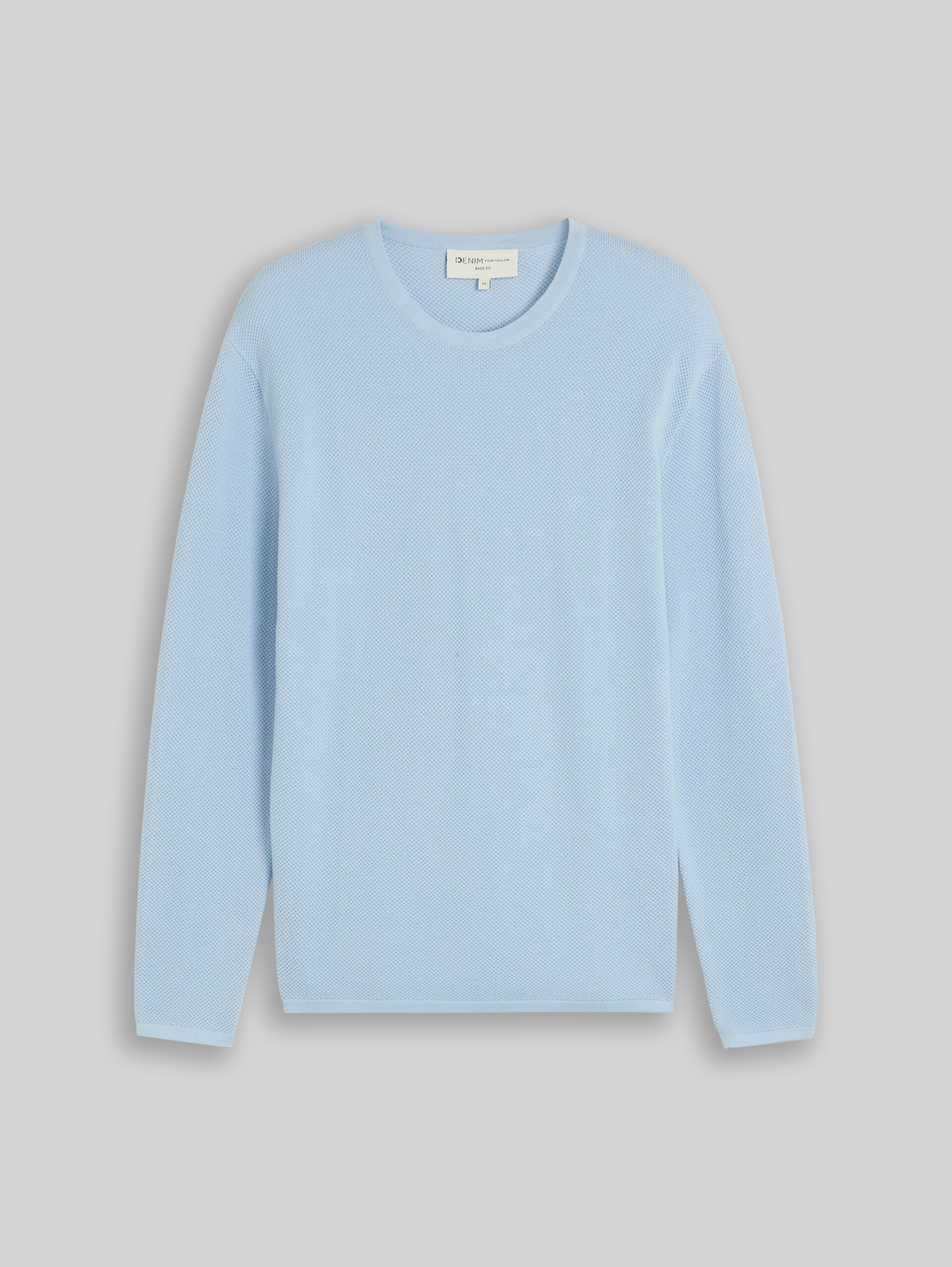 Pull en maille de coton - Light Metal Blue