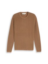 Ausgewählt, Strickpullover aus Baumwolle von Tom Tailor, braun