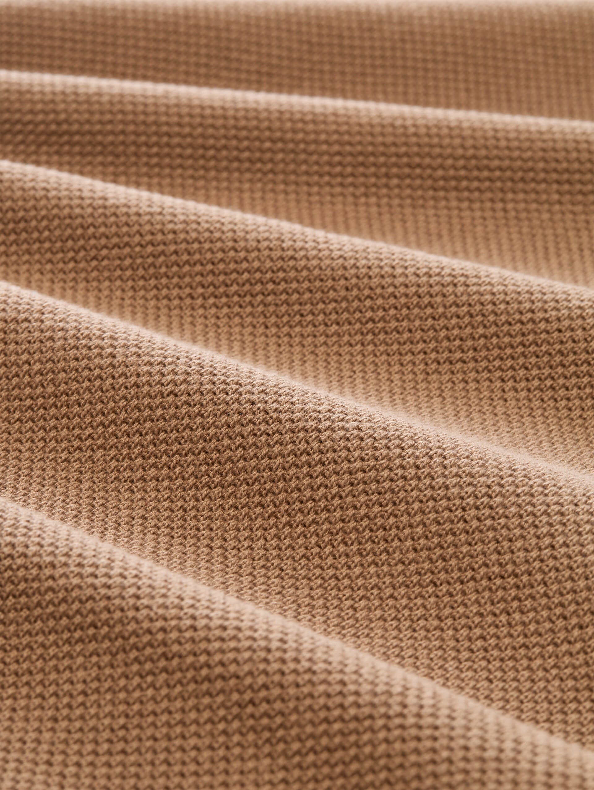 Strickpullover aus Baumwolle - malt brown - Material-Ansicht
