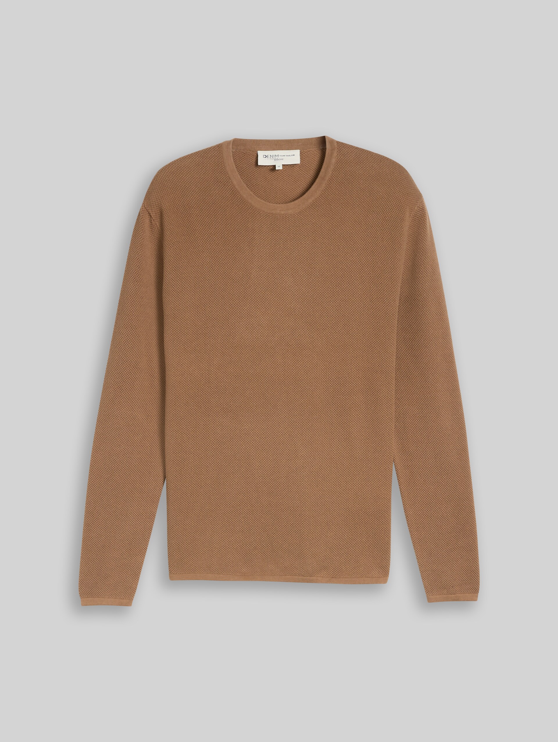 Strickpullover aus Baumwolle - malt brown