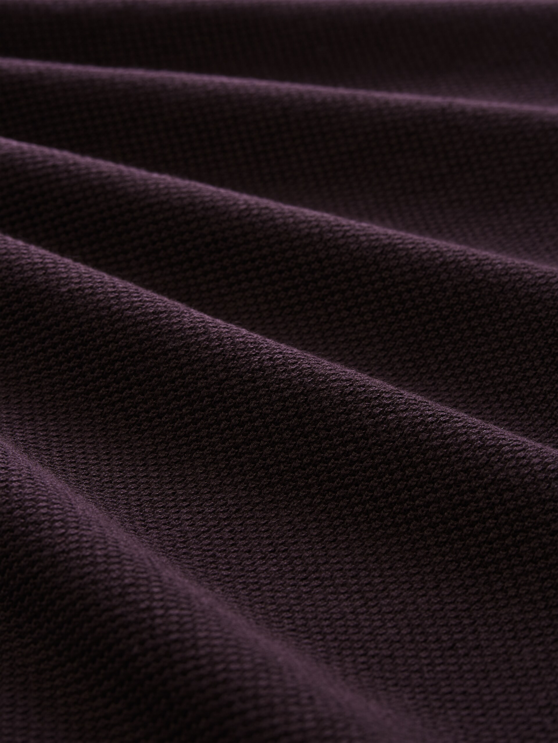 Pull en maille de coton - dark plum - Vue de la matière