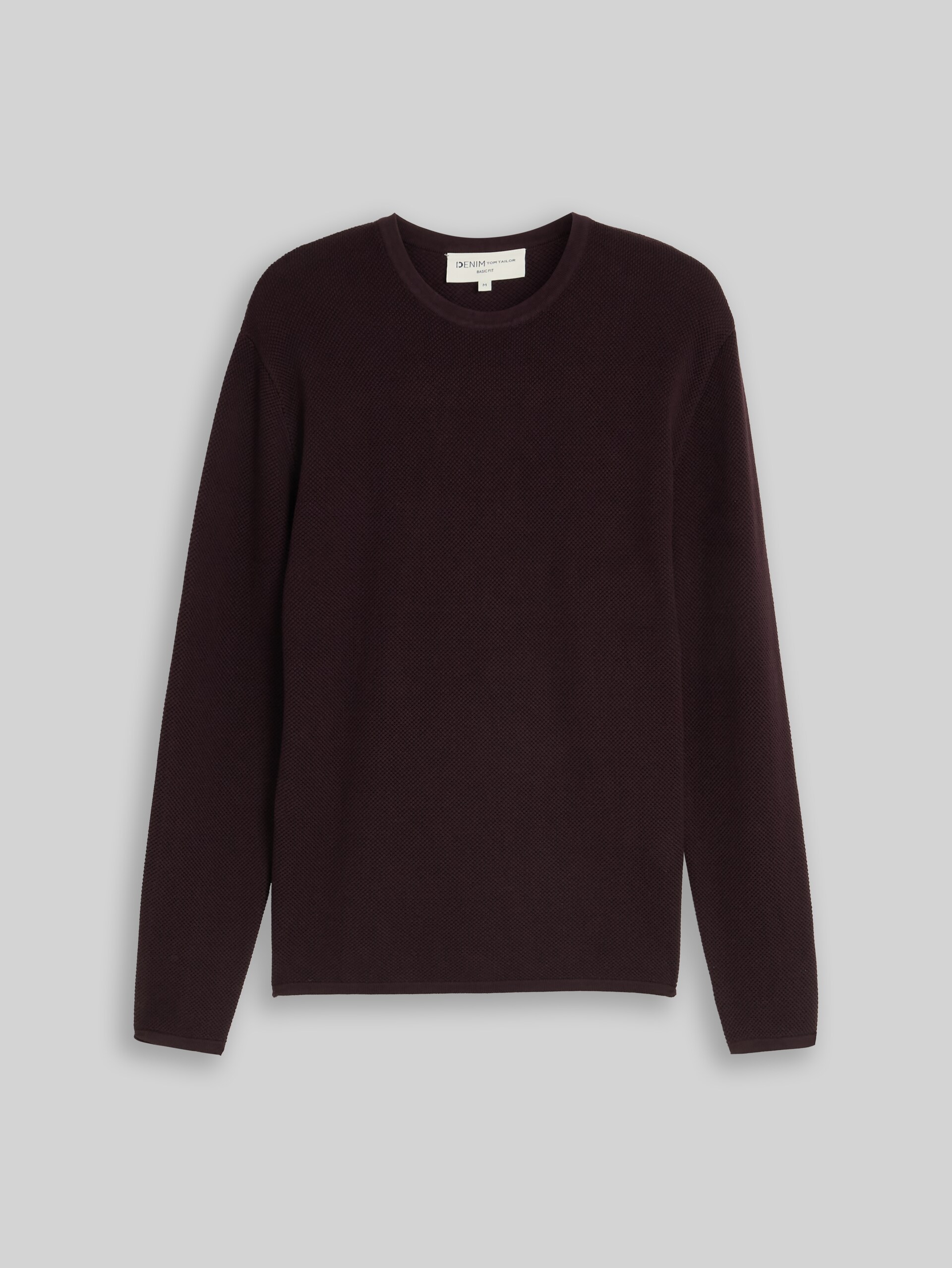 Pull en maille de coton - dark plum