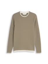 Nicht ausgewählt, Strickpullover im 2-in-1-Look von Tom Tailor, grün