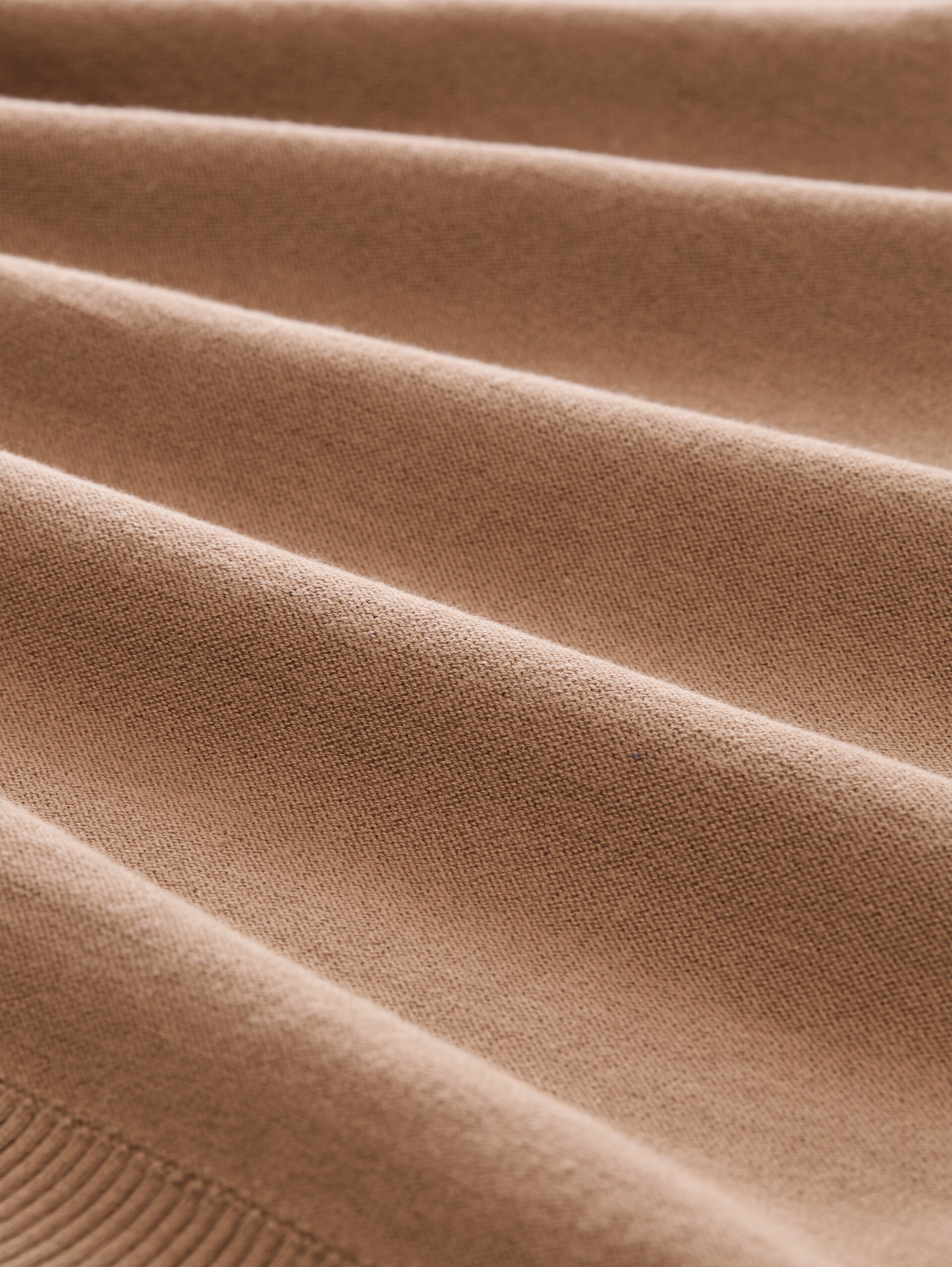 Troyer-gebreide trui van katoen - malt brown - Materiaalweergave