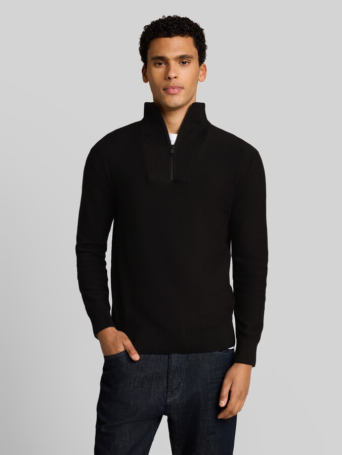 Troyer Strickpullover aus Baumwolle von Denim Male, Black