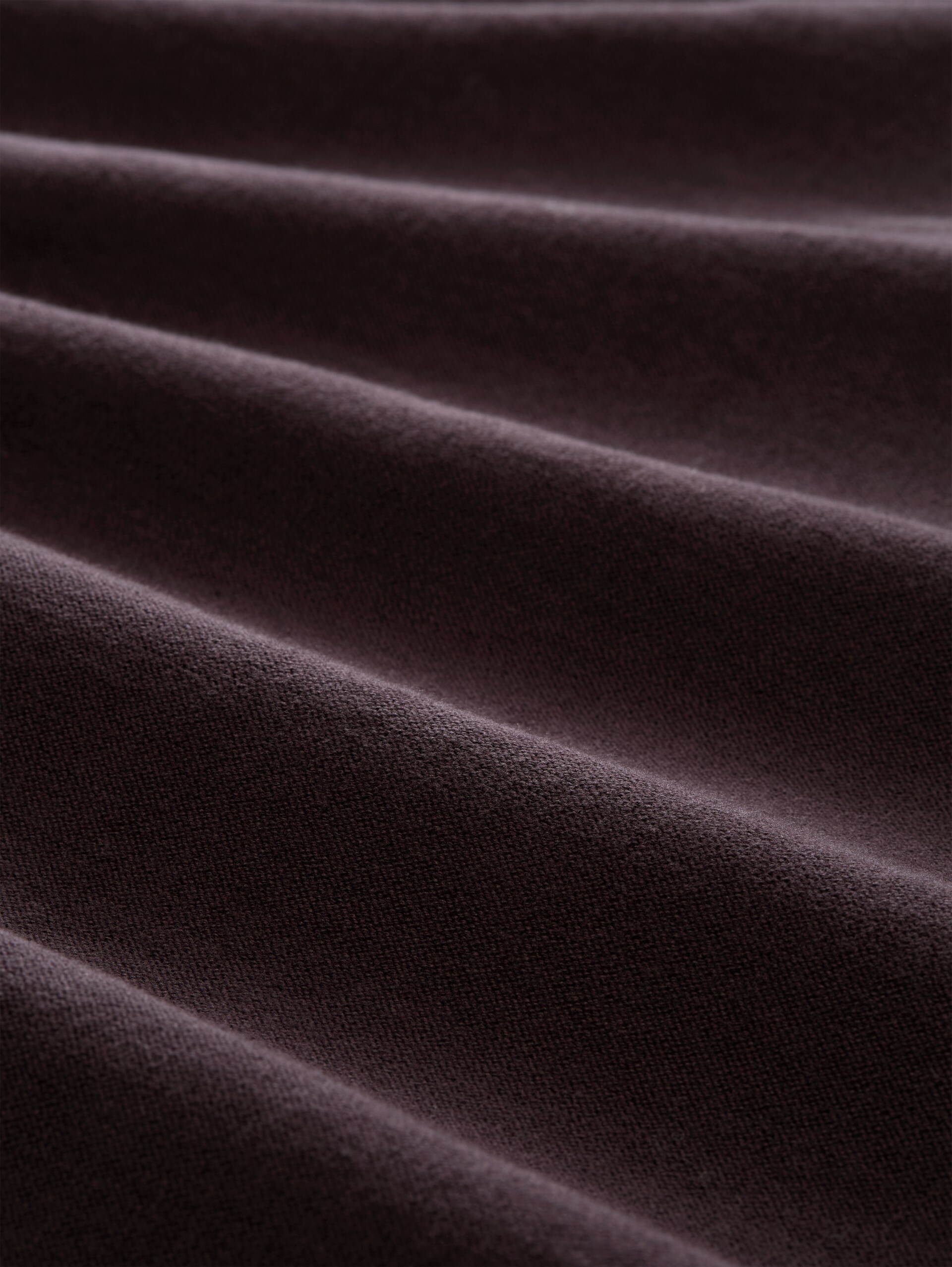 Troyer Strickpullover aus Baumwolle - dark plum - Material-Ansicht
