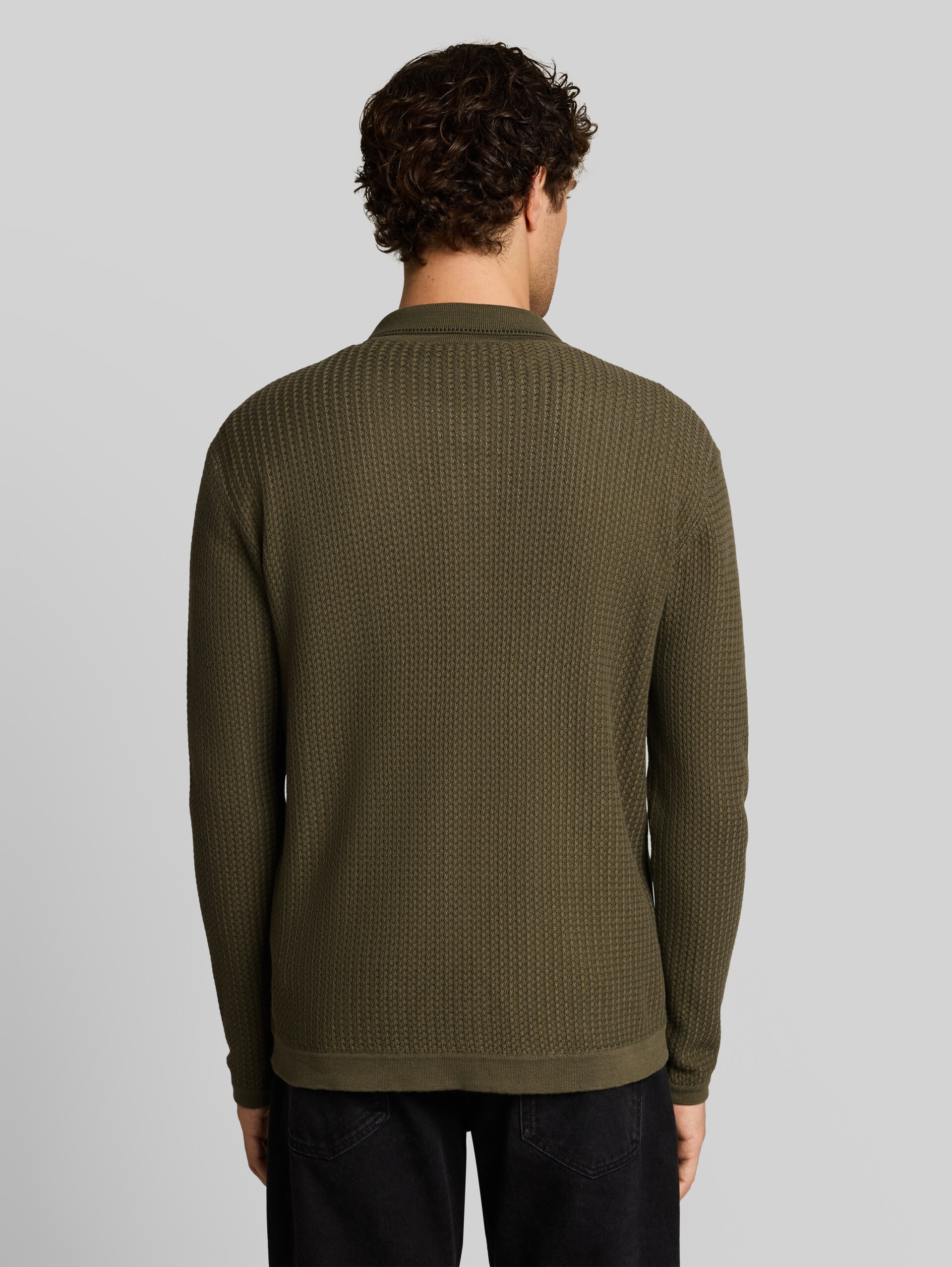 Relaxed Fit Strickjacke - urban olive green