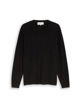 Sélectionné, Pull en maille de coton à la coupe ample par Tom Tailor, noires