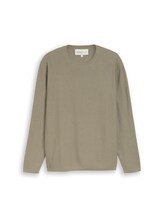 Non sélectionné, Pull en maille de coton à la coupe ample par Tom Tailor, verdoyant