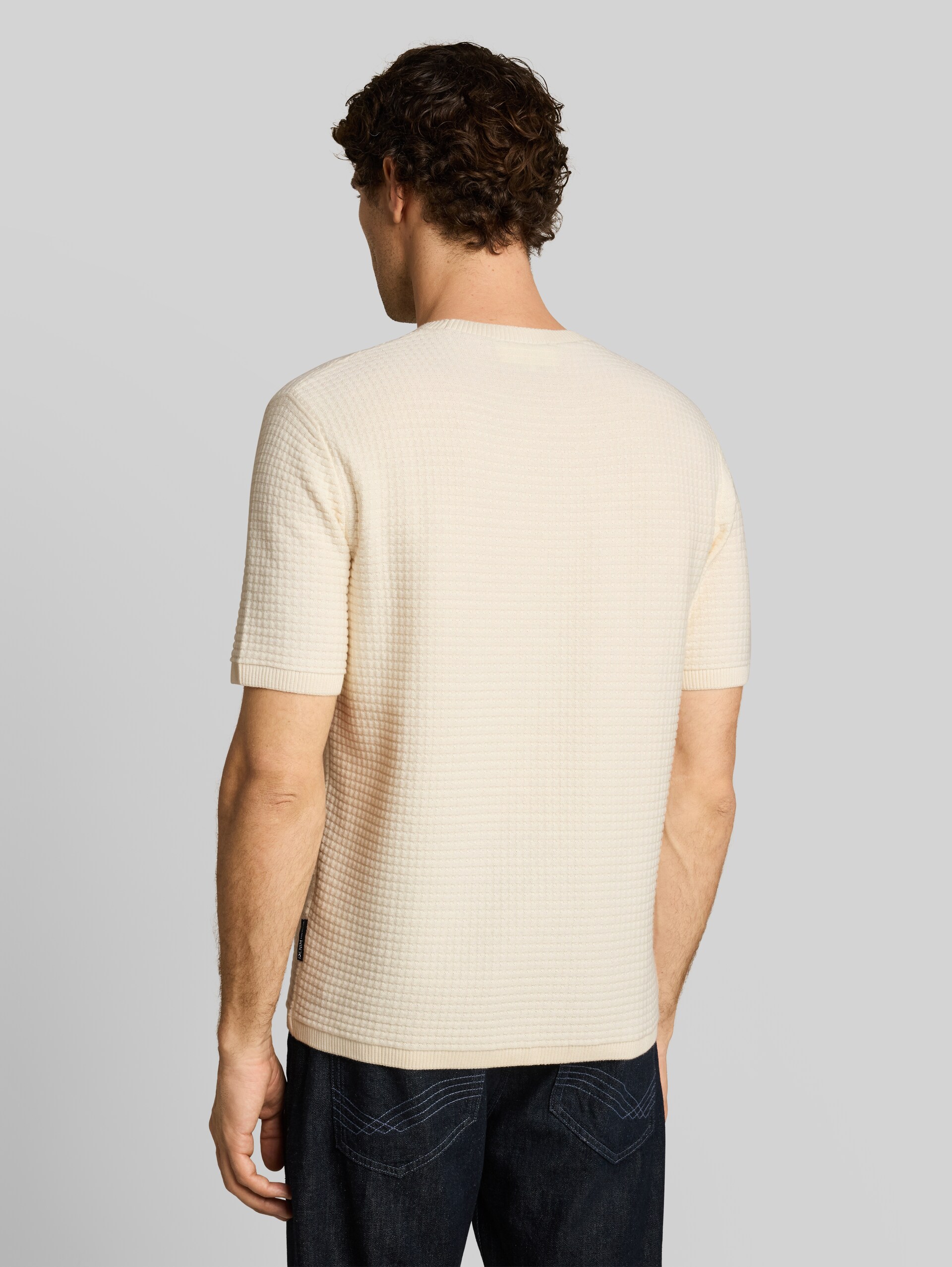 Relaxed Fit Strickpullover aus Baumwolle - Gardenia White
