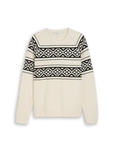 Ausgewählt, Norweger Strickpullover von Tom Tailor, weiß