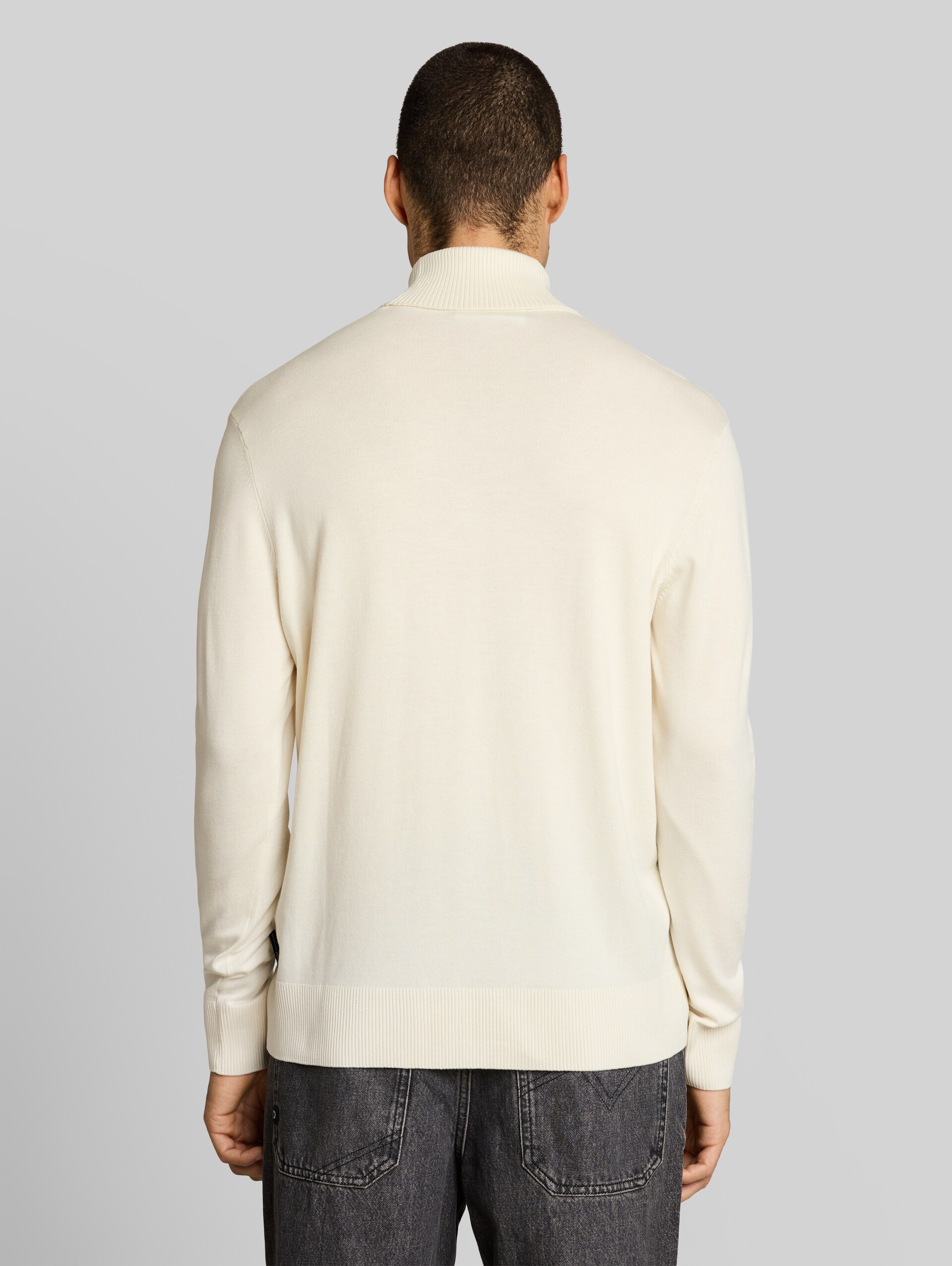 Basic Rollkragenpullover - Gardenia White