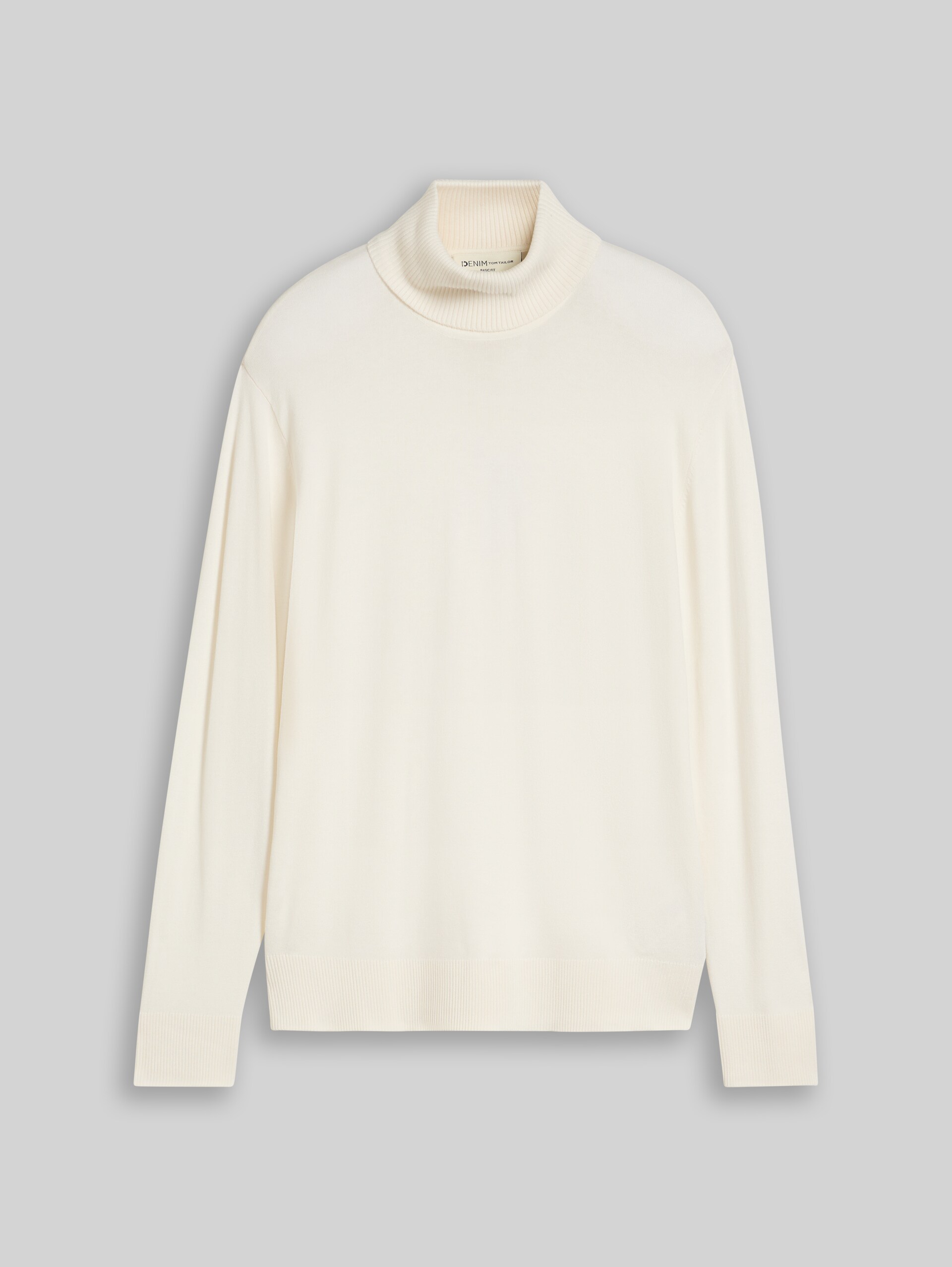 Basic Rollkragenpullover - Gardenia White