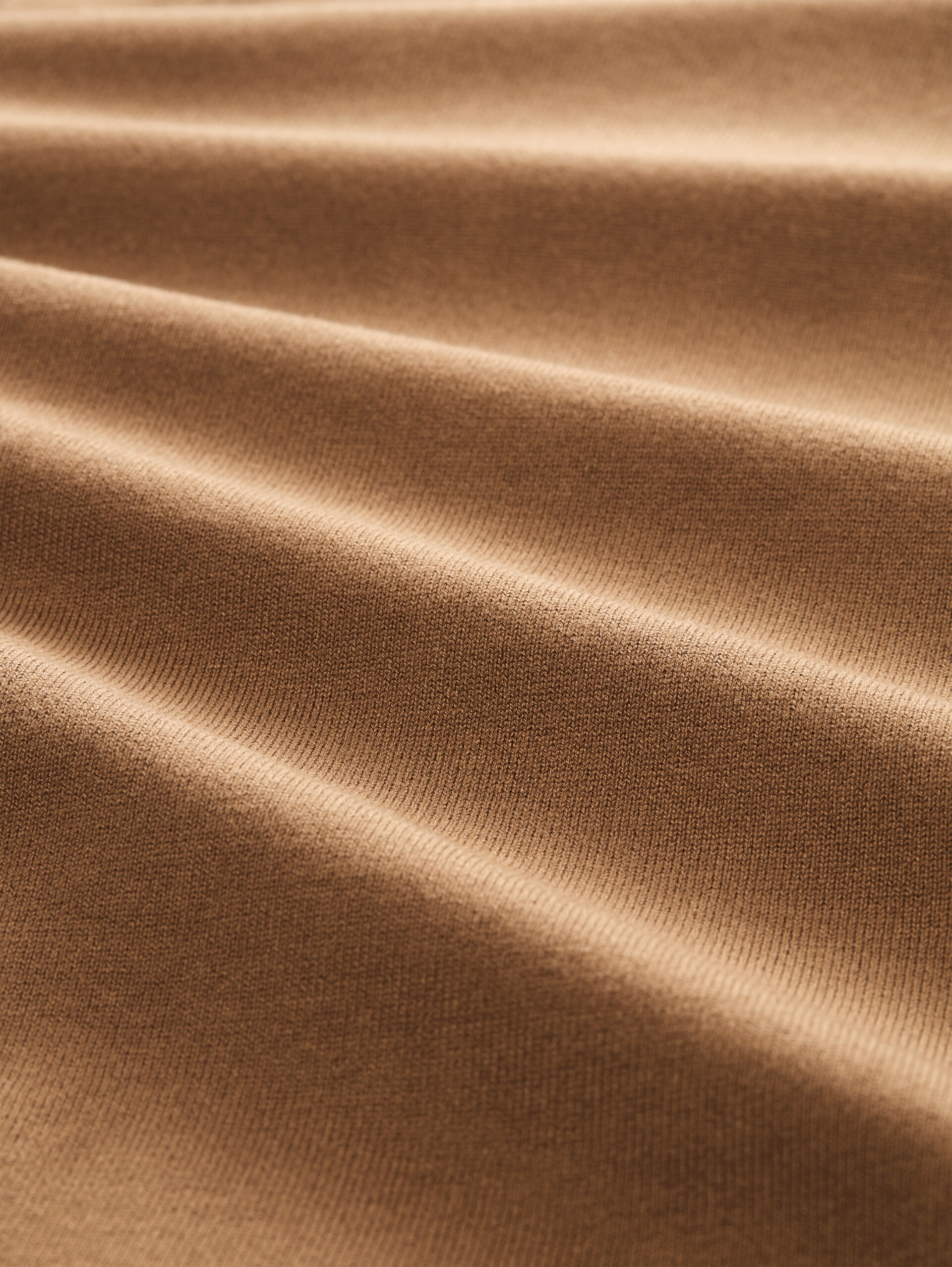 Basic Rollkragenpullover - malt brown - Material-Ansicht