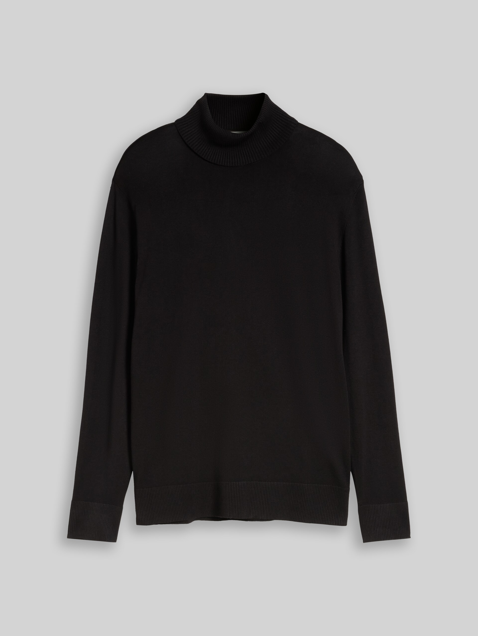 Basic Rollkragenpullover - Black