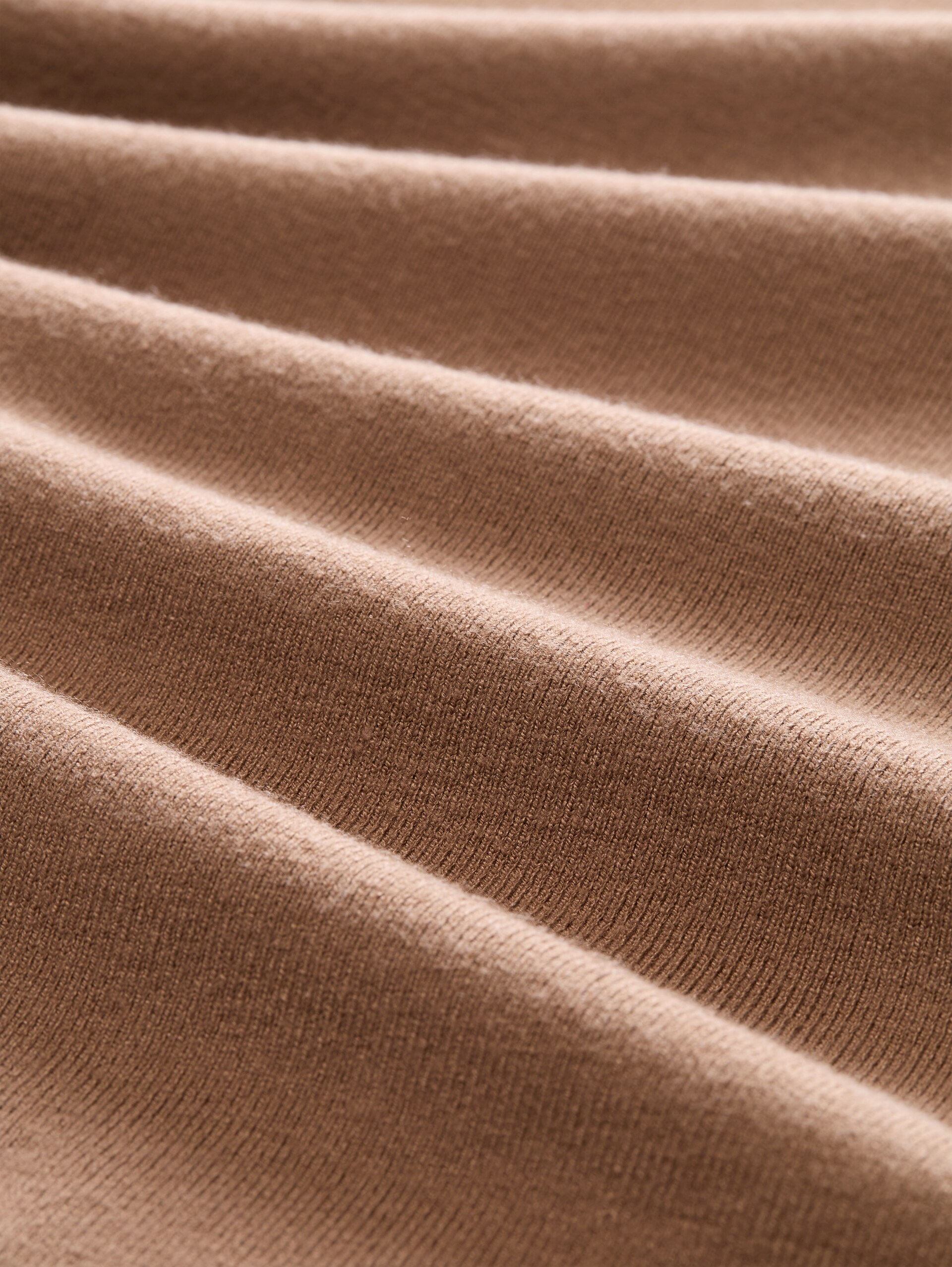Cardigan coupe décontractée avec fermeture éclair - malt brown - Vue de la matière