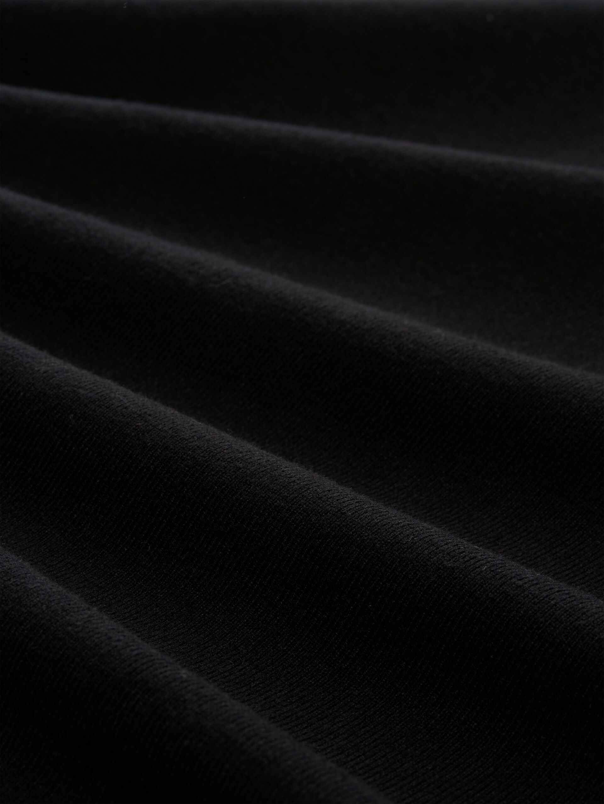 Cardigan coupe décontractée avec fermeture éclair - Black - Vue de la matière