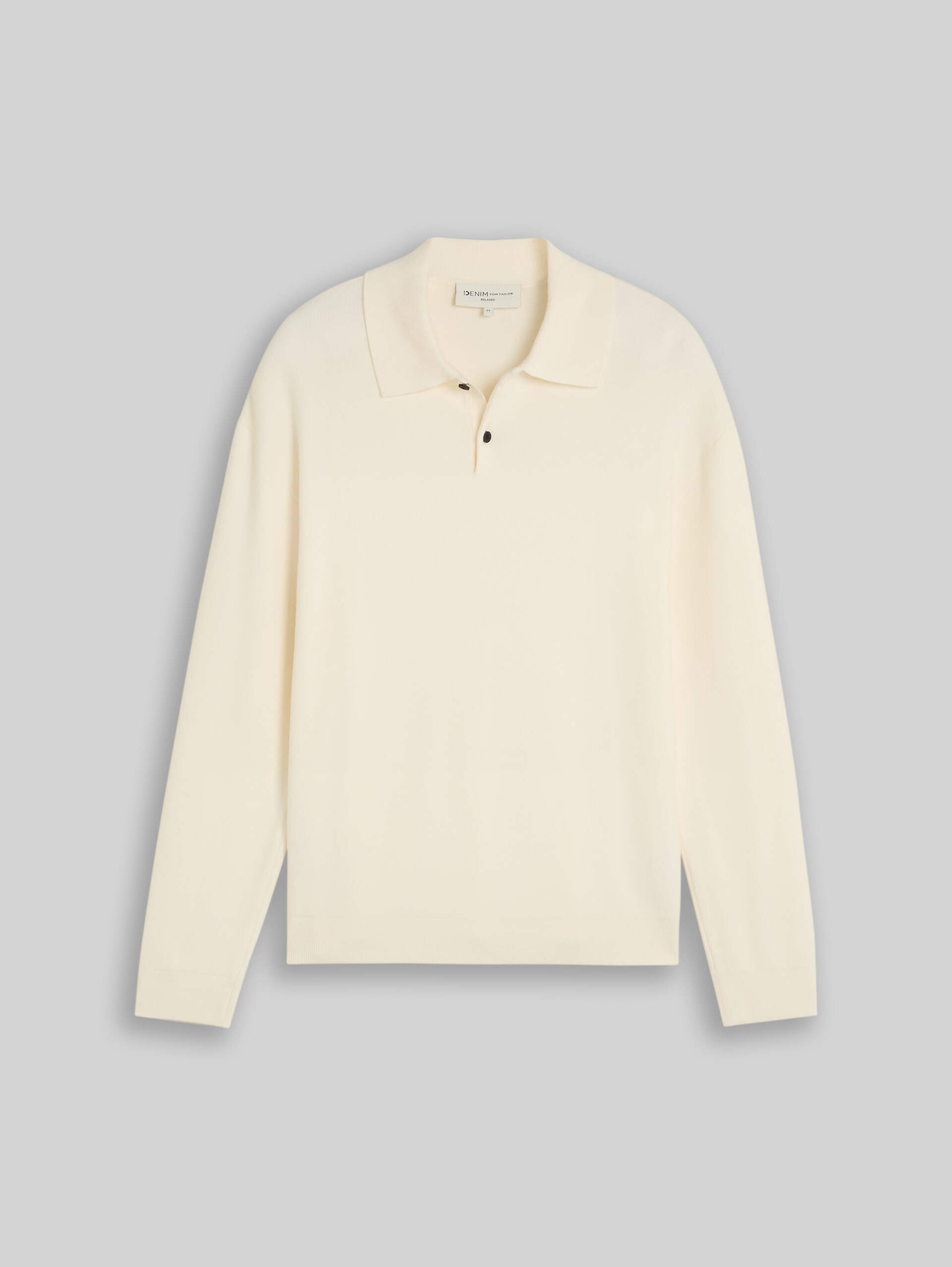 Relaxed fit gebreide trui met polokraag - Gardenia White