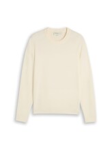Geselecteerd, Basic gebreide trui met ronde hals door Tom Tailor, bruin