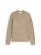Non sélectionné, Pull en maille coupe décontractée à effet chiné par Tom Tailor, brunir
