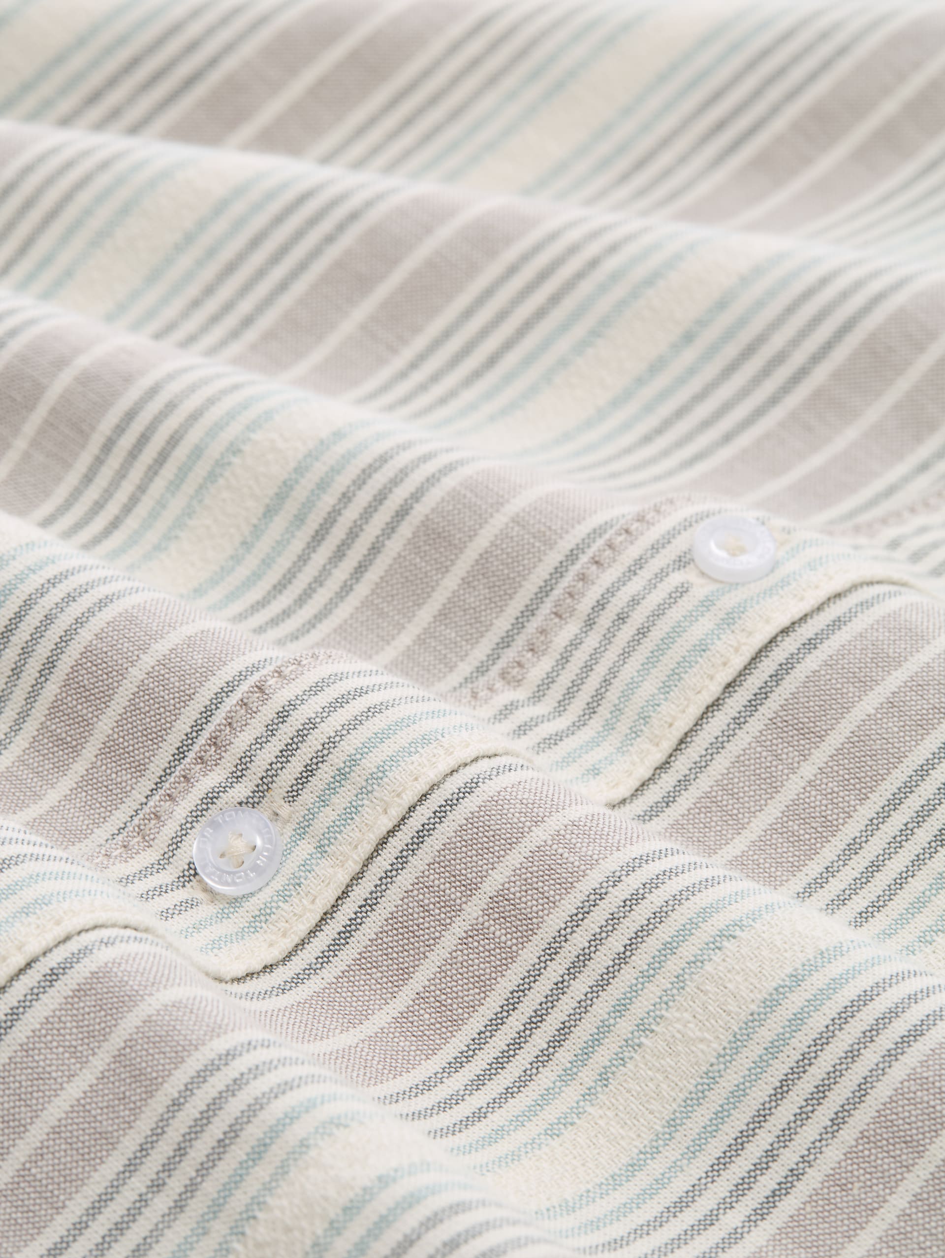 Regular Fit Hemd mit Streifenmuster - off white multicolor stripe - Material-Ansicht