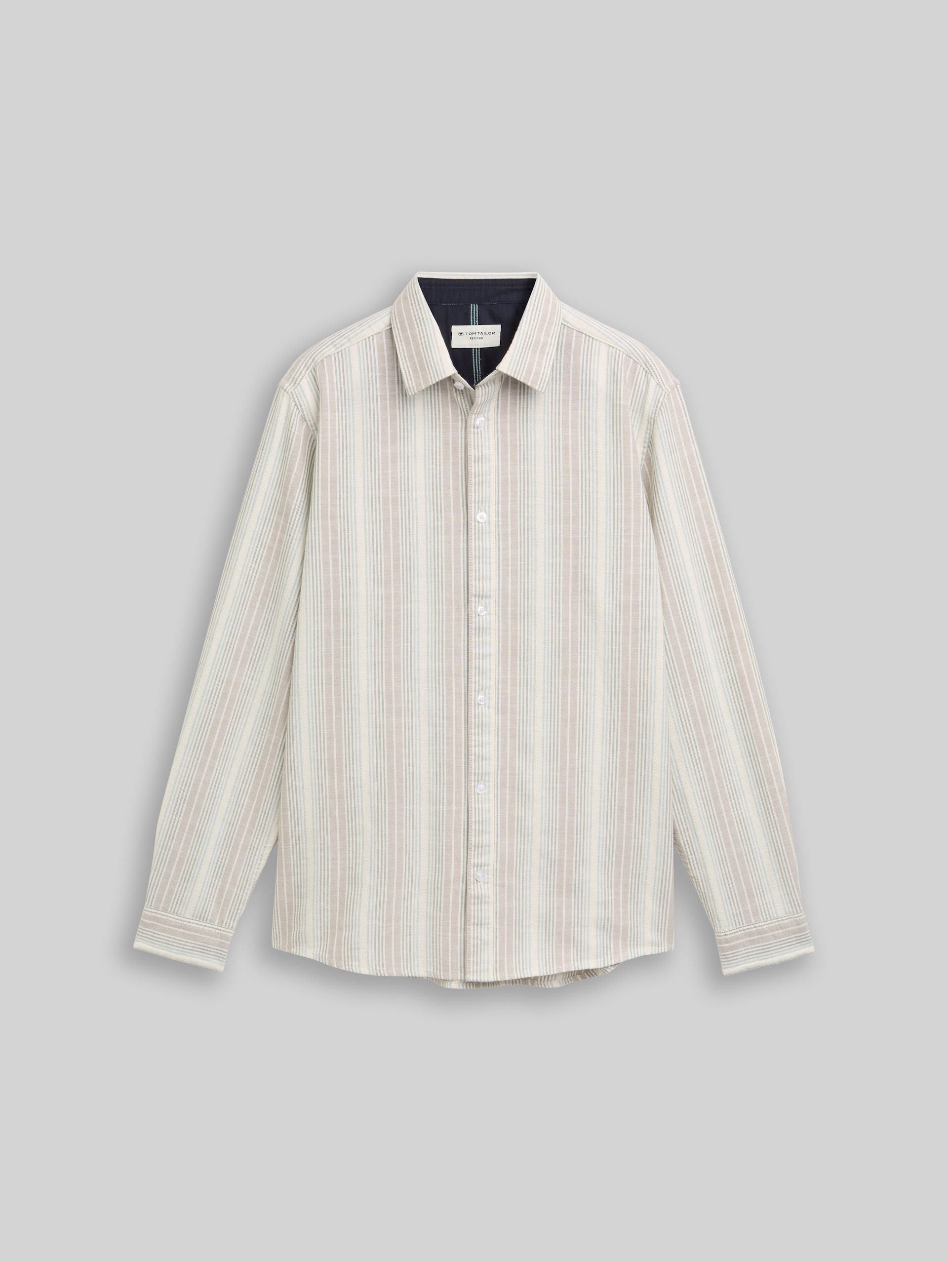 Regular Fit Hemd mit Streifenmuster - off white multicolor stripe - Vorder-Produkt-Ansicht