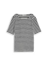 Ausgewählt, T-Shirt mit Streifenmuster von Tom Tailor, blau