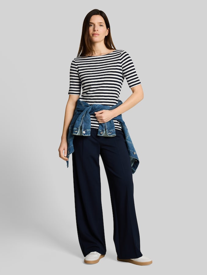 Gestreept T-shirt door Women, navy offwhite stripe
