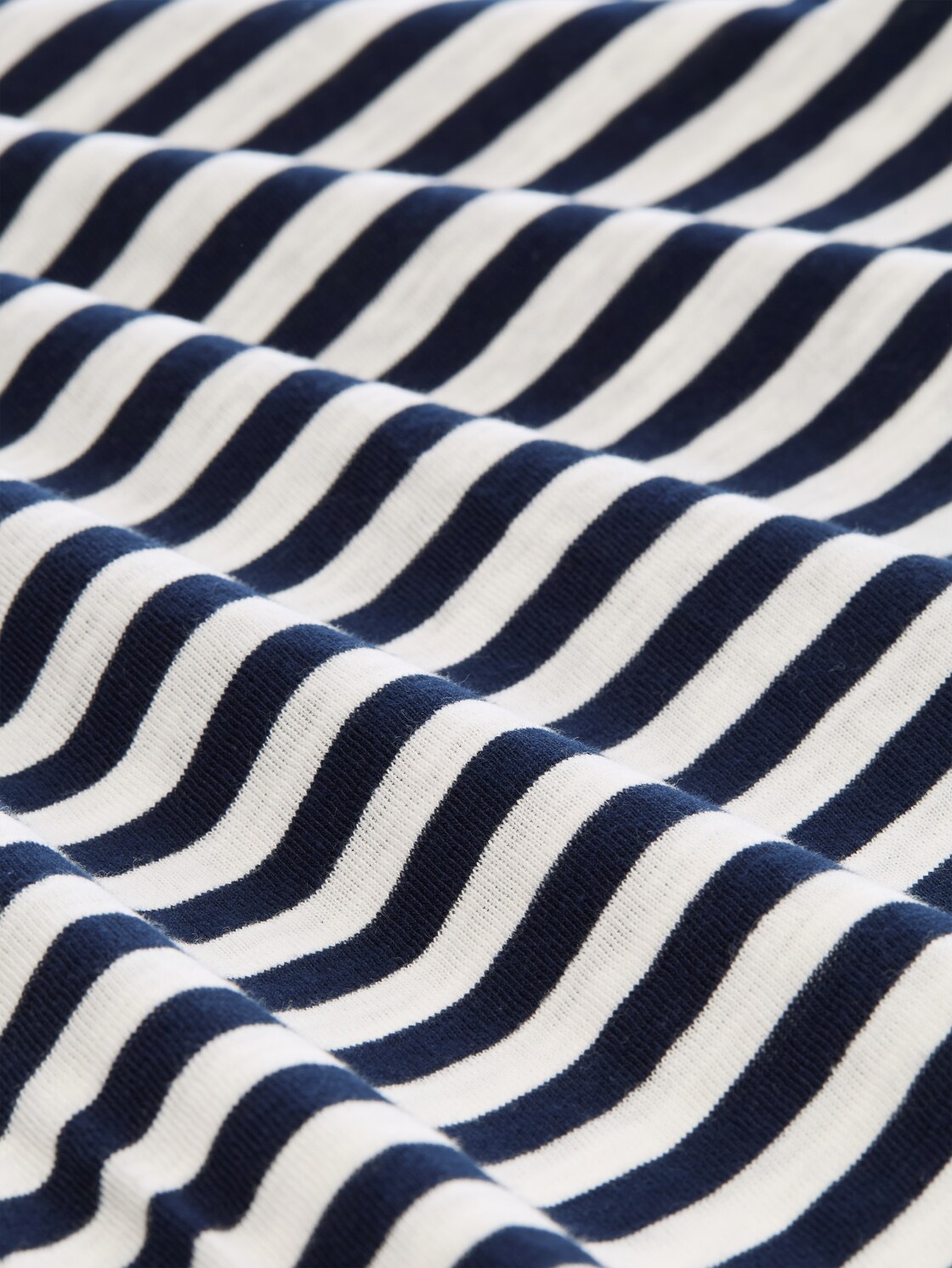 T-Shirt mit Streifenmuster - navy offwhite stripe - Material-Ansicht